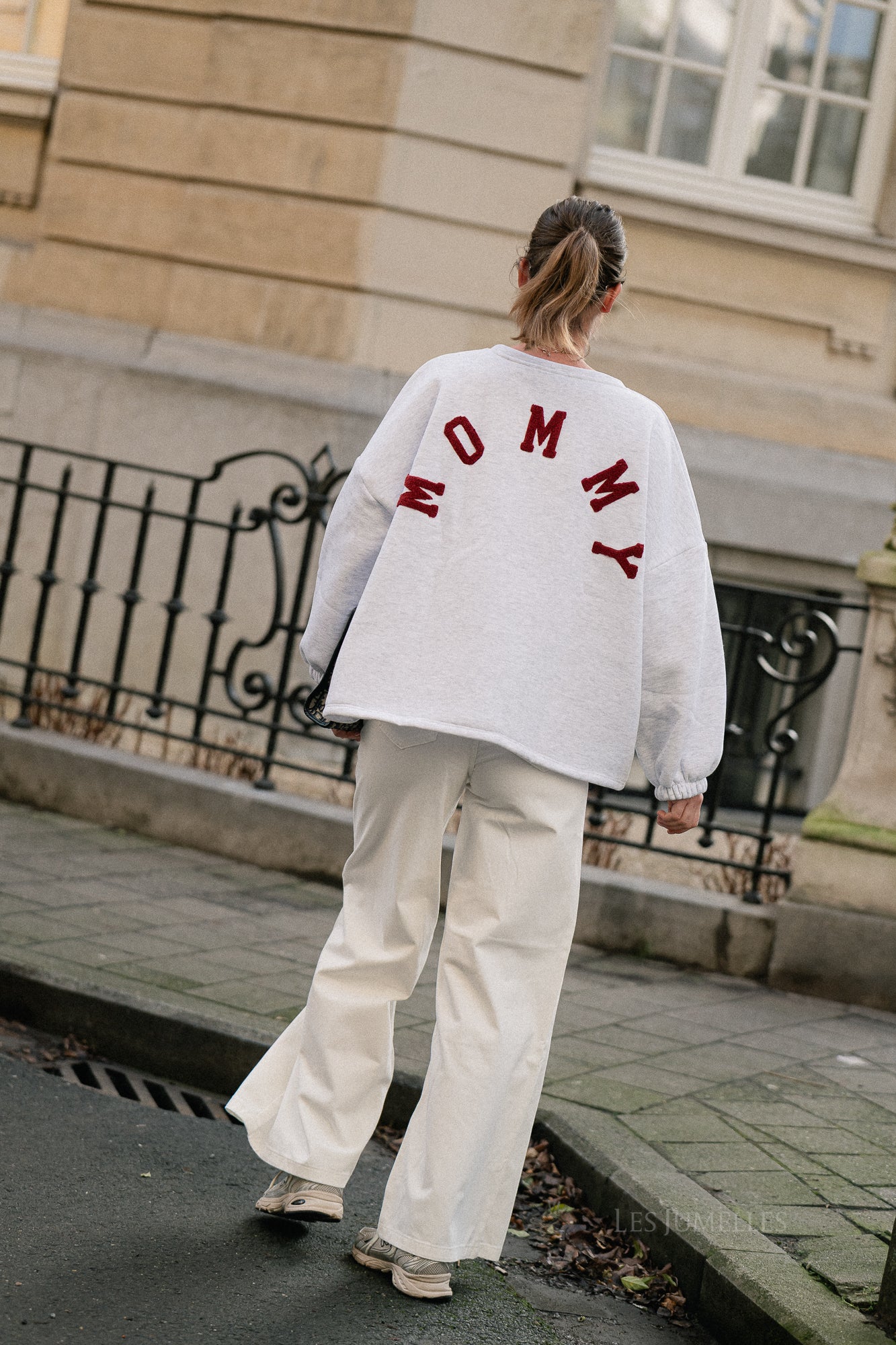 ORIGINAL 'Mommy' sweater bordeaux/lichtgrijs