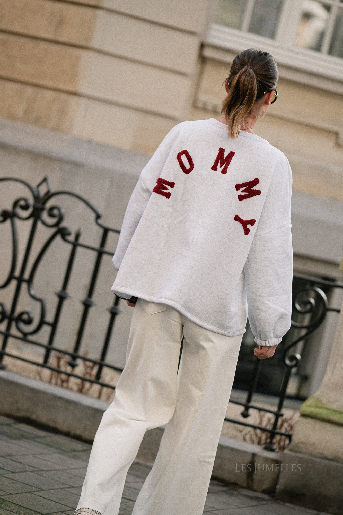 ORIGINAL 'Mommy' sweater bordeaux/lichtgrijs