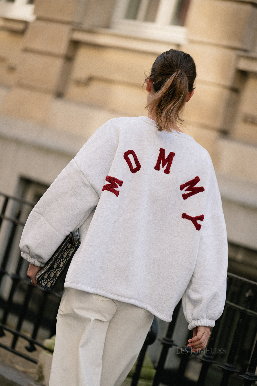 ORIGINAL 'Mommy' Pullover Burgunder/Hellgrau