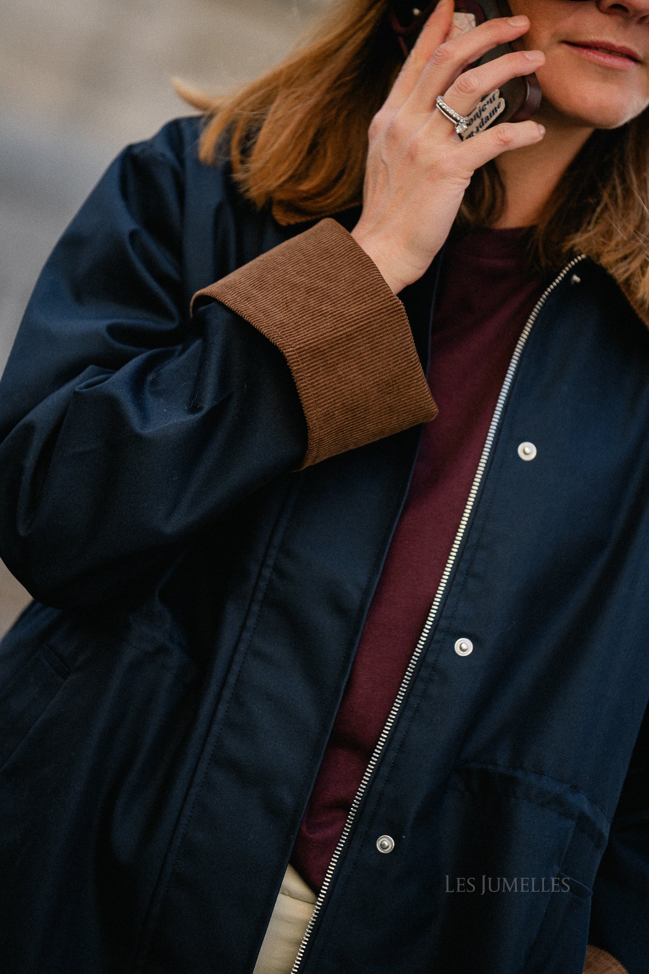 YASAnca Langarm-Parka Jacke Navy 