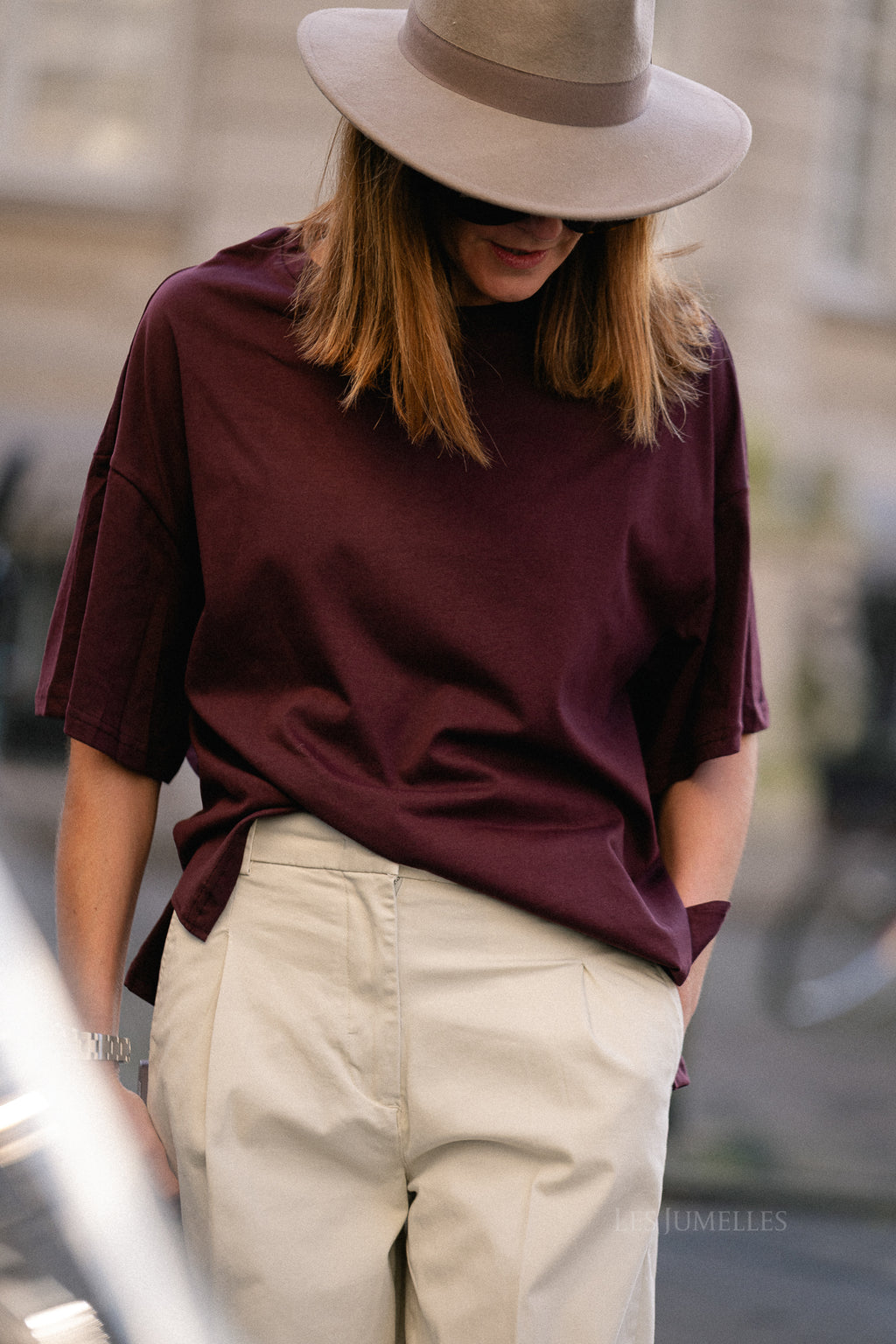 Annabelle oversized T-shirt burgundy