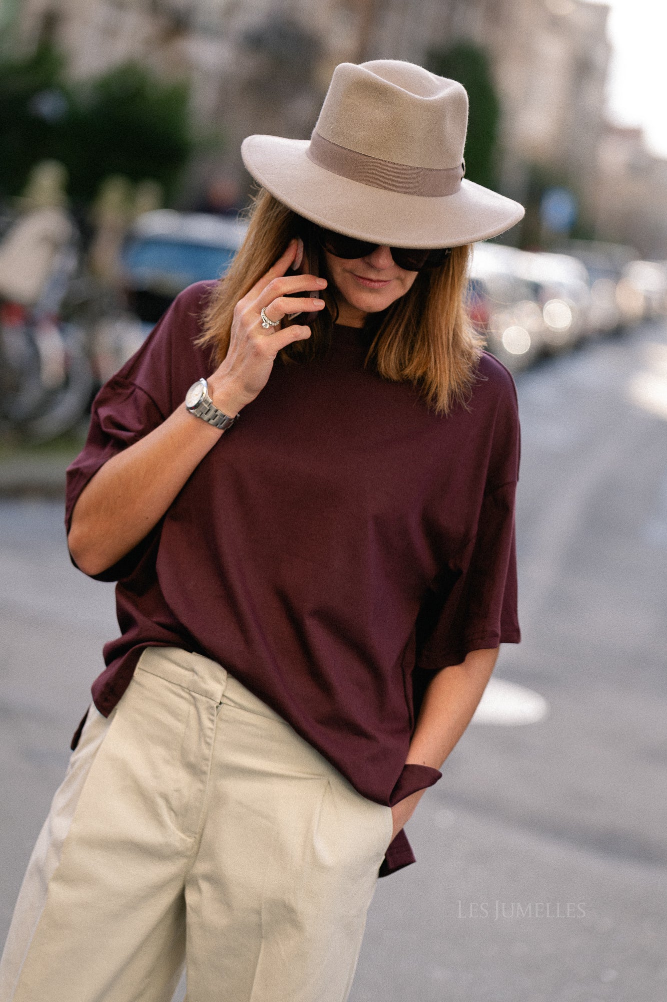 Annabelle oversized T-shirt burgundy