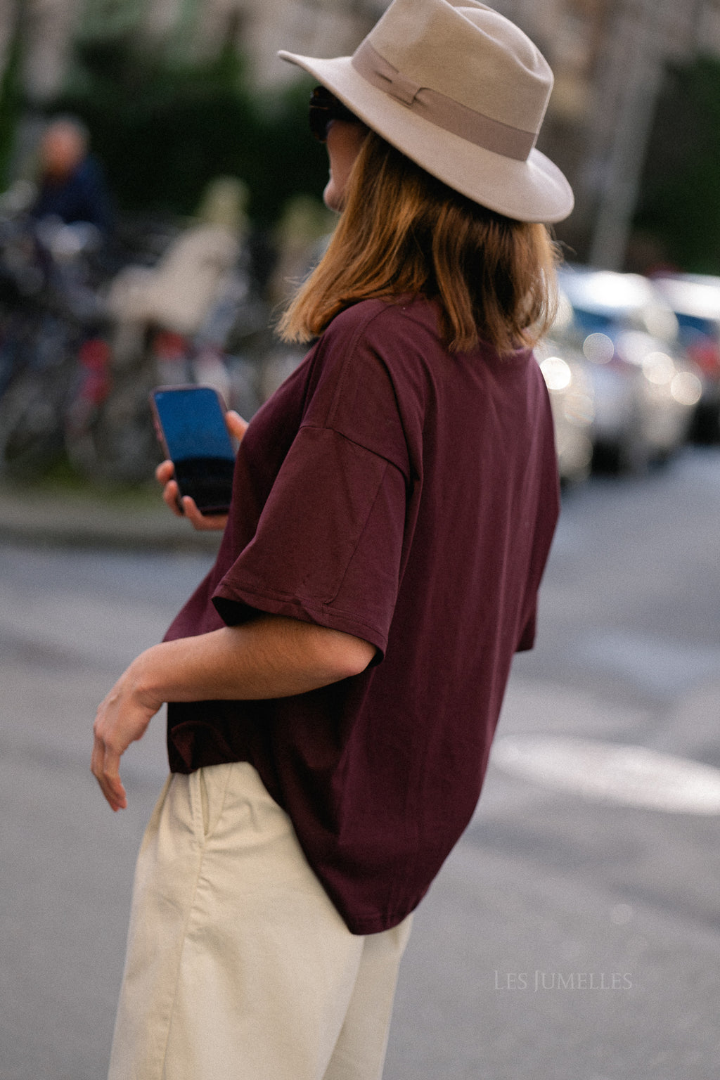 Annabelle oversized T-shirt burgundy