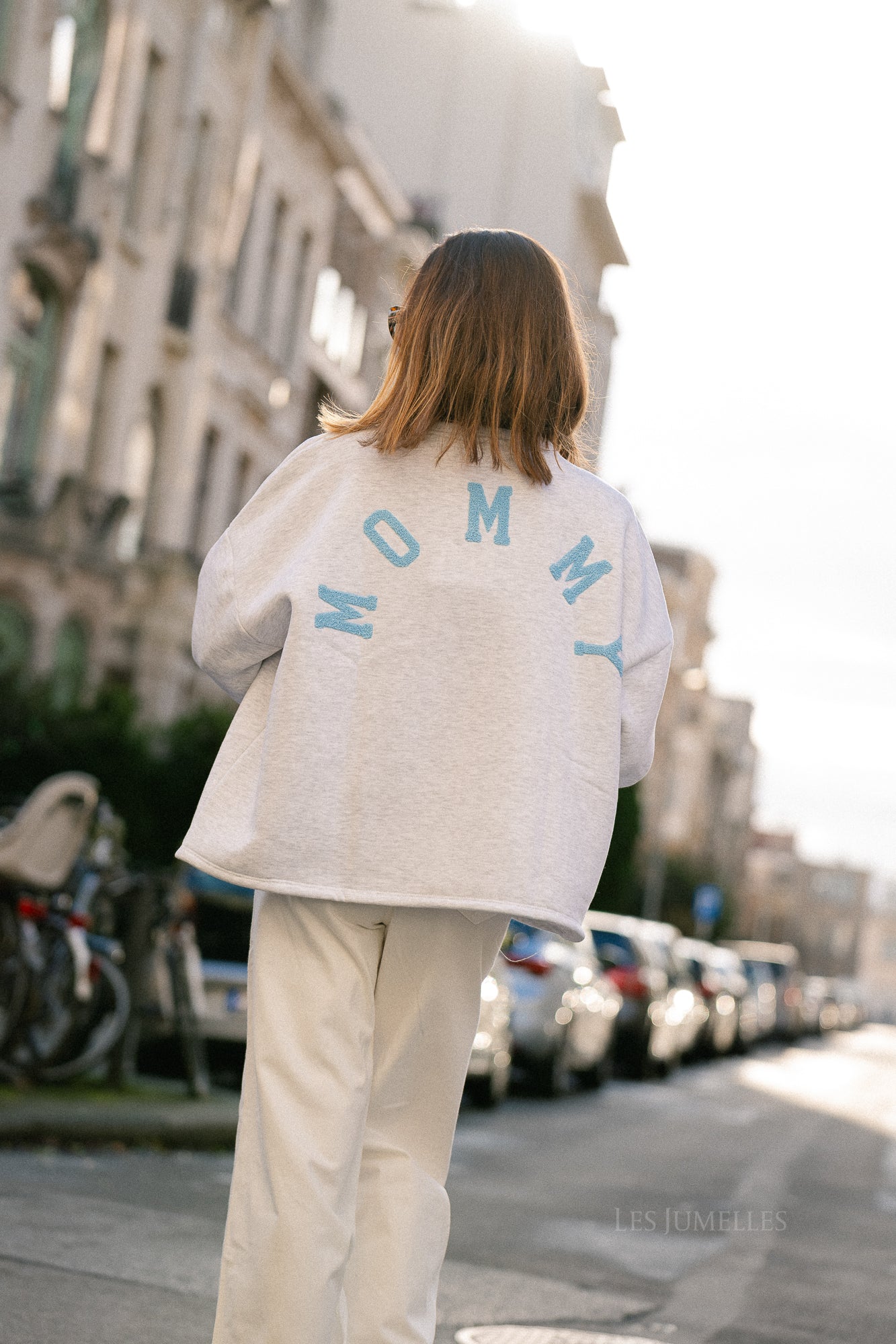 ORIGINAL 'Mommy' Sweater in Babyblau/ Hellgrau