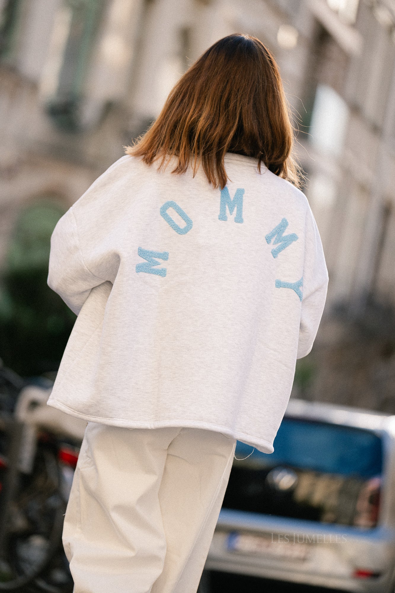 ORIGINAL 'Mommy' Sweater in Babyblau/ Hellgrau