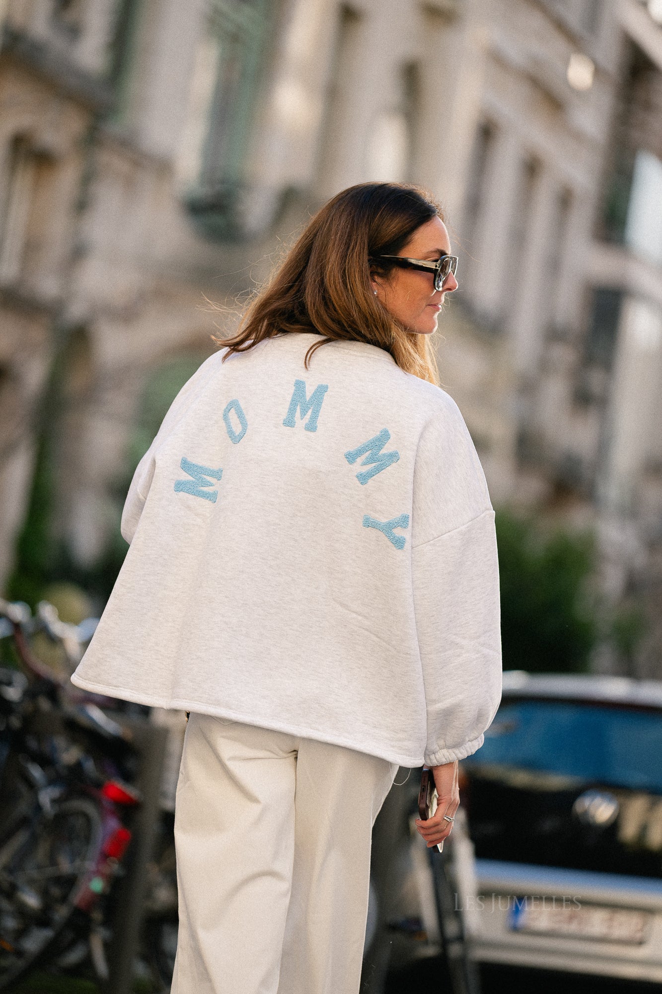 ORIGINAL 'Mommy' Sweater in Babyblau/ Hellgrau