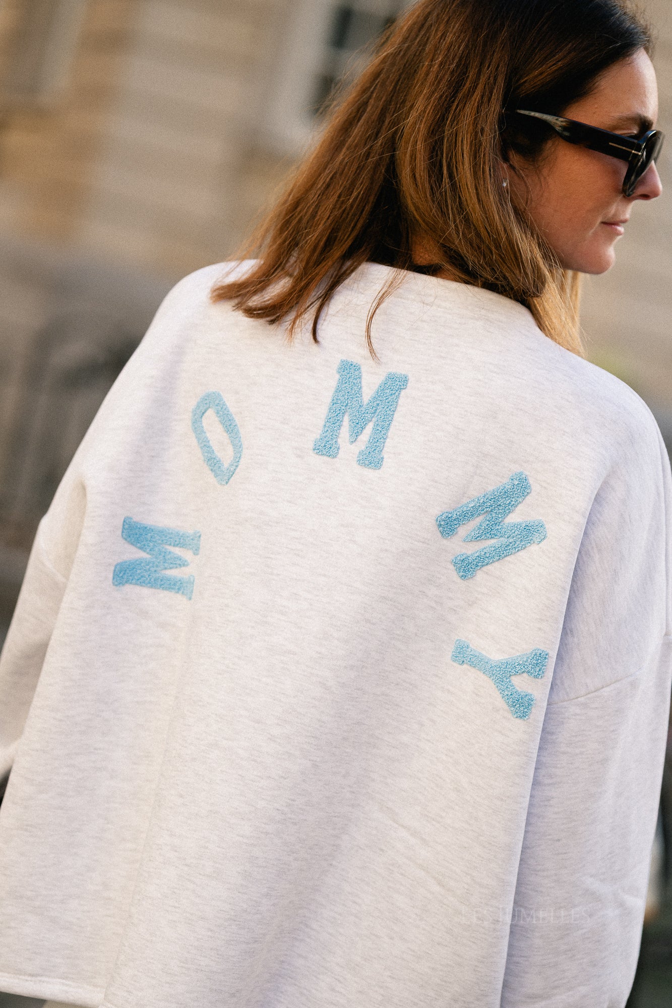 ORIGINAL 'Mommy' Sweater in Babyblau/ Hellgrau