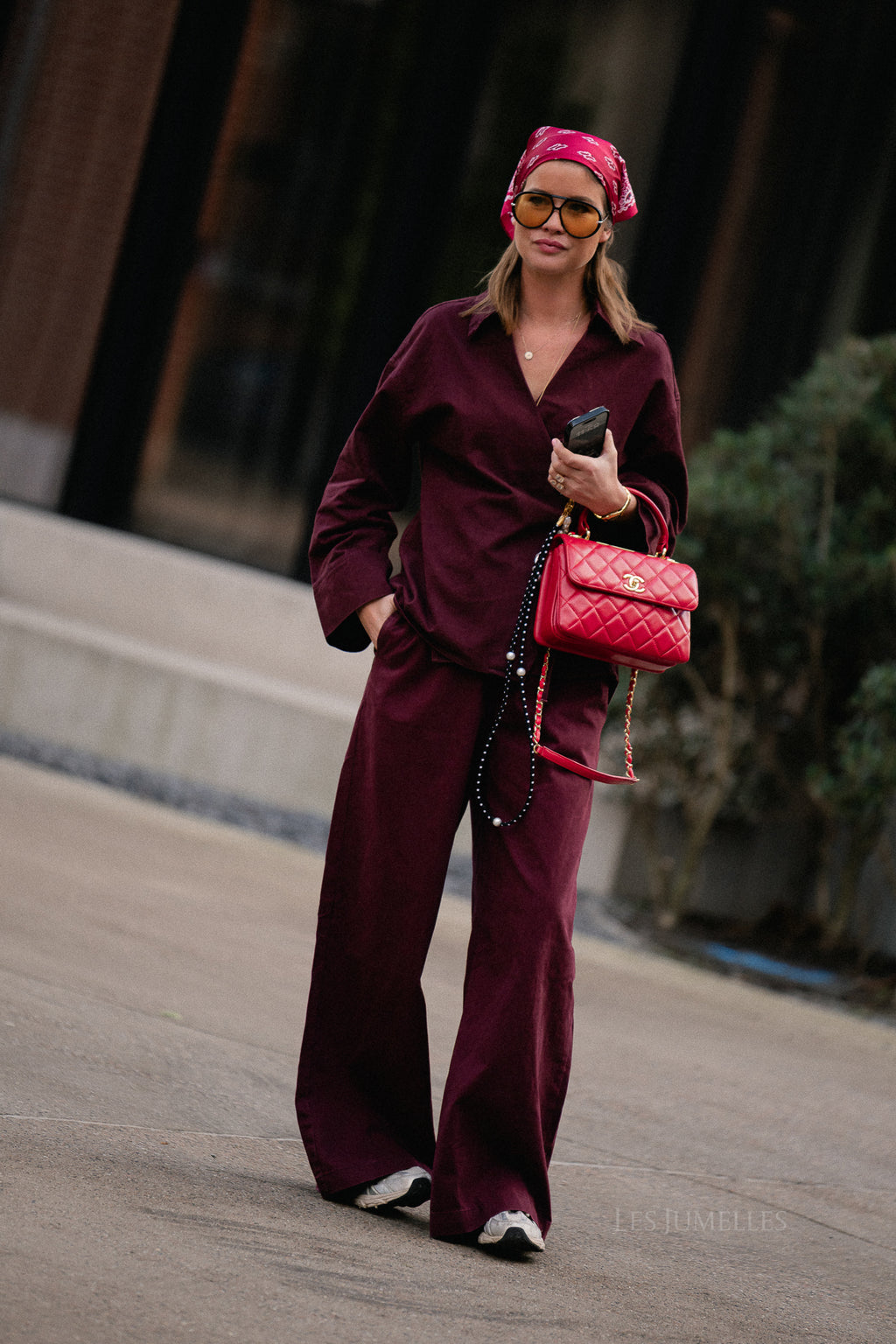 Pantalon Jackie bordeaux