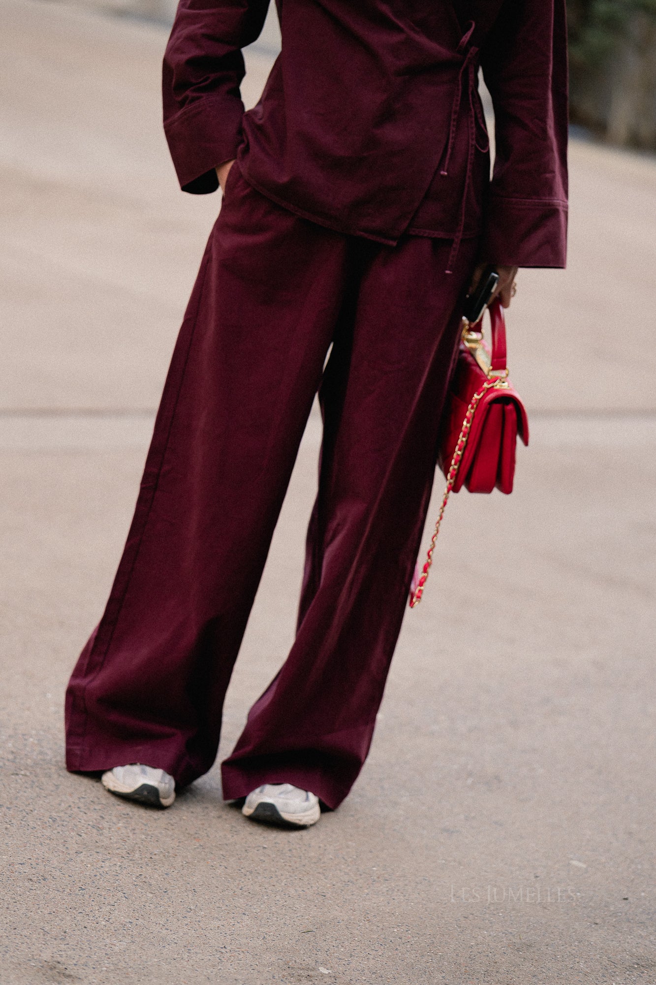 Pantalon Jackie bordeaux