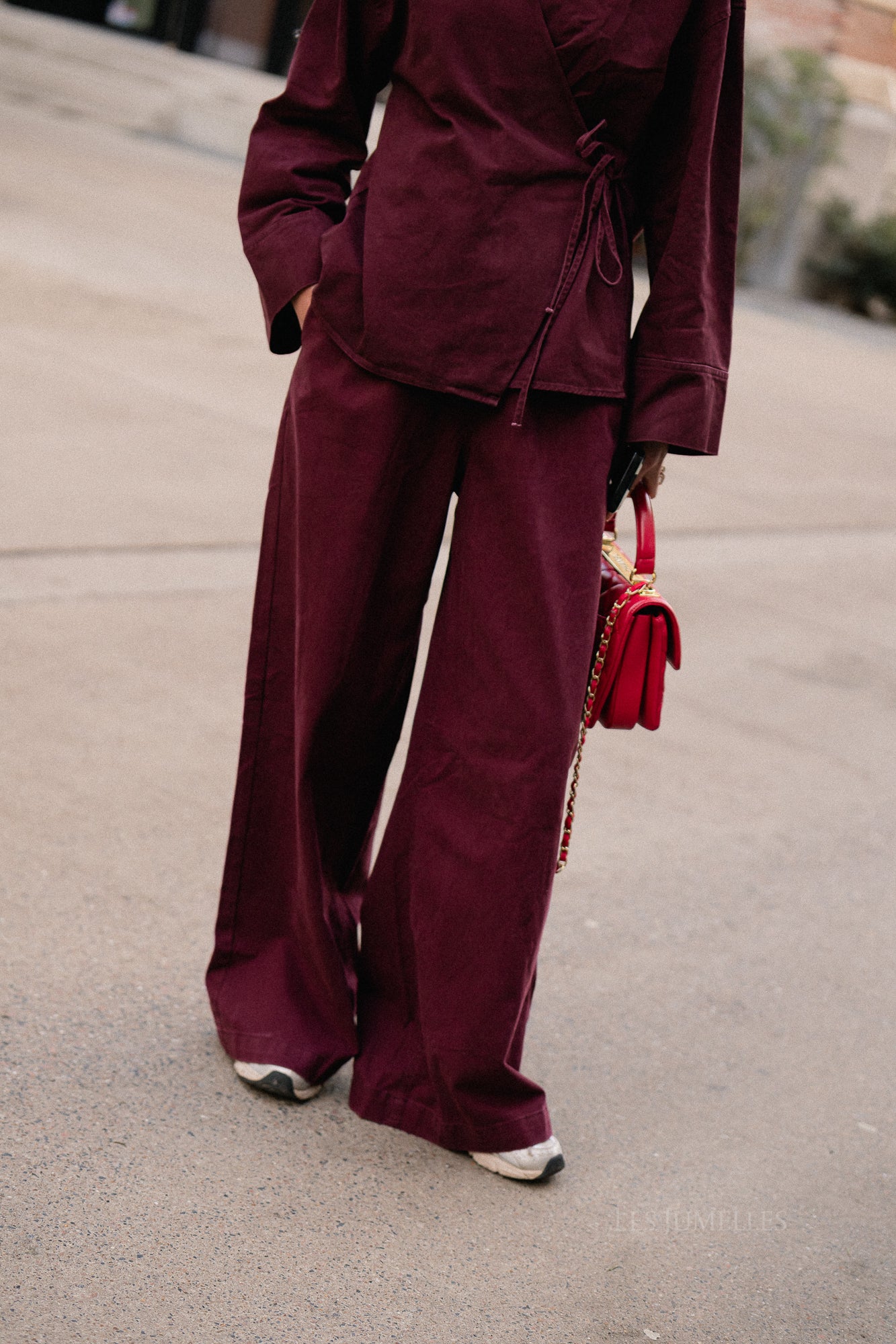 Pantalon Jackie bordeaux