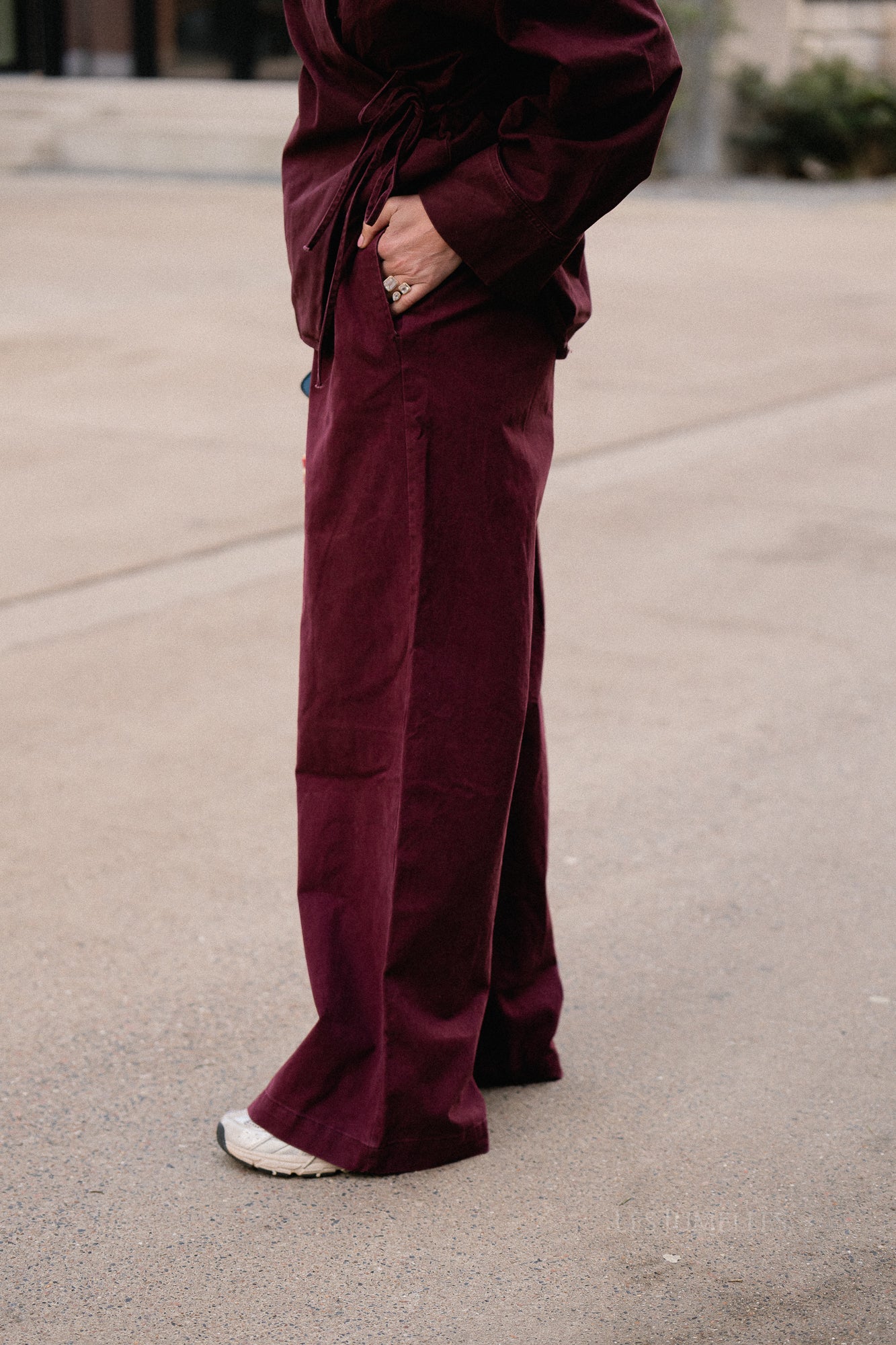 Pantalon Jackie bordeaux