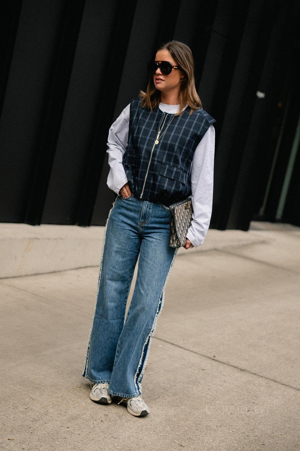 Jax frayed jeans medium blue denim