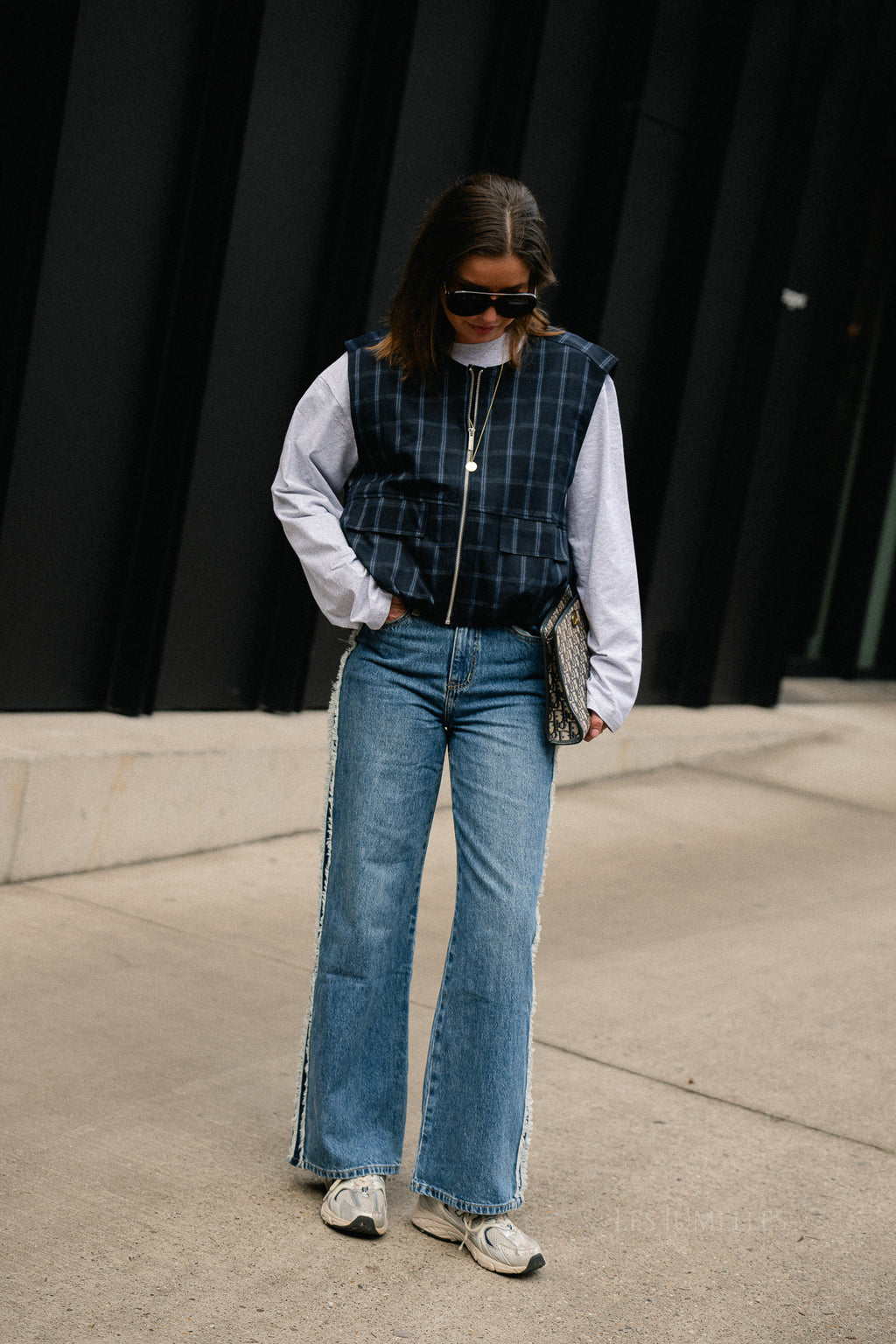 Jax frayed jeans medium blue denim