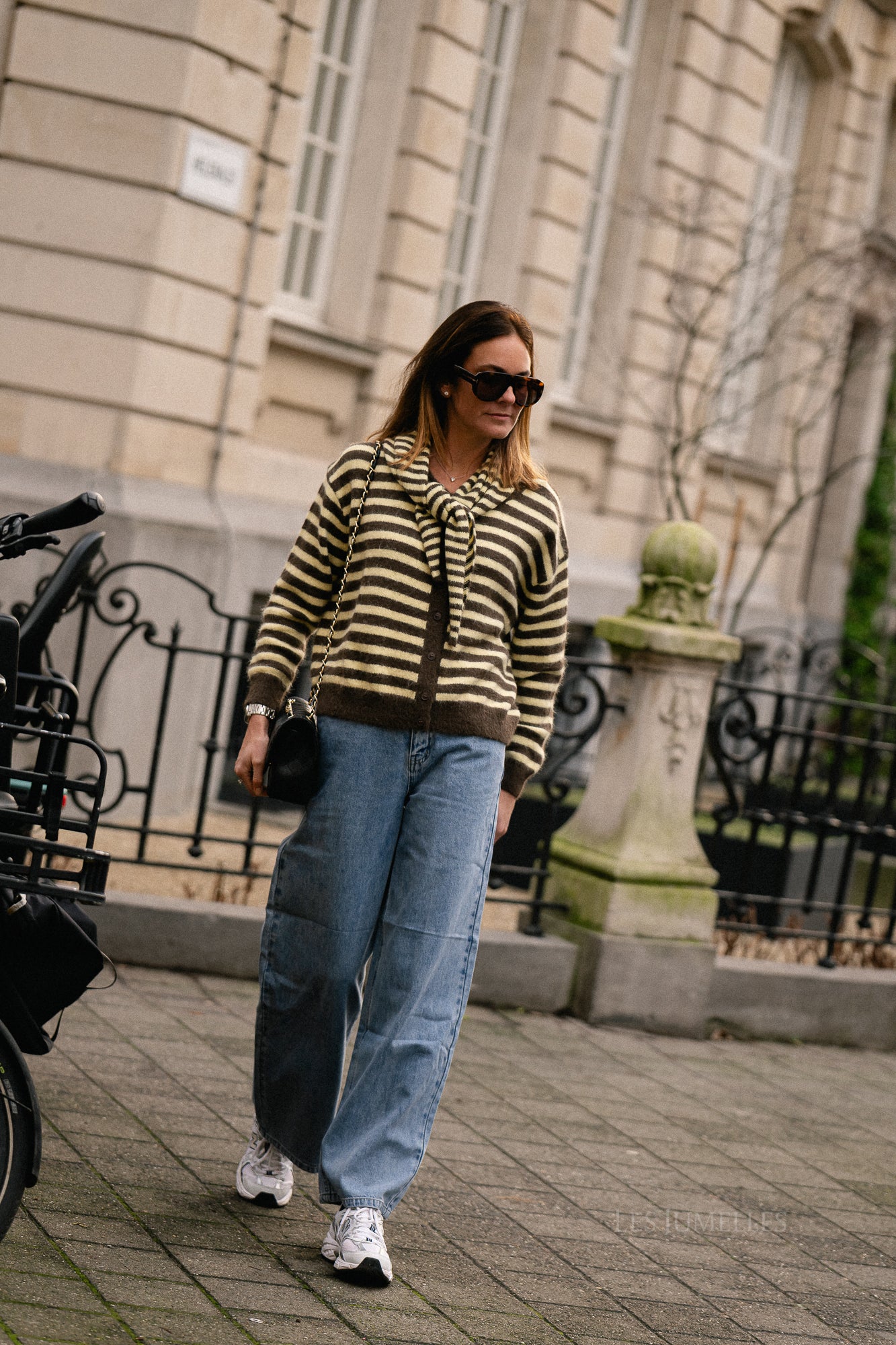 OBJLuca MW wide loose jeans light blue denim