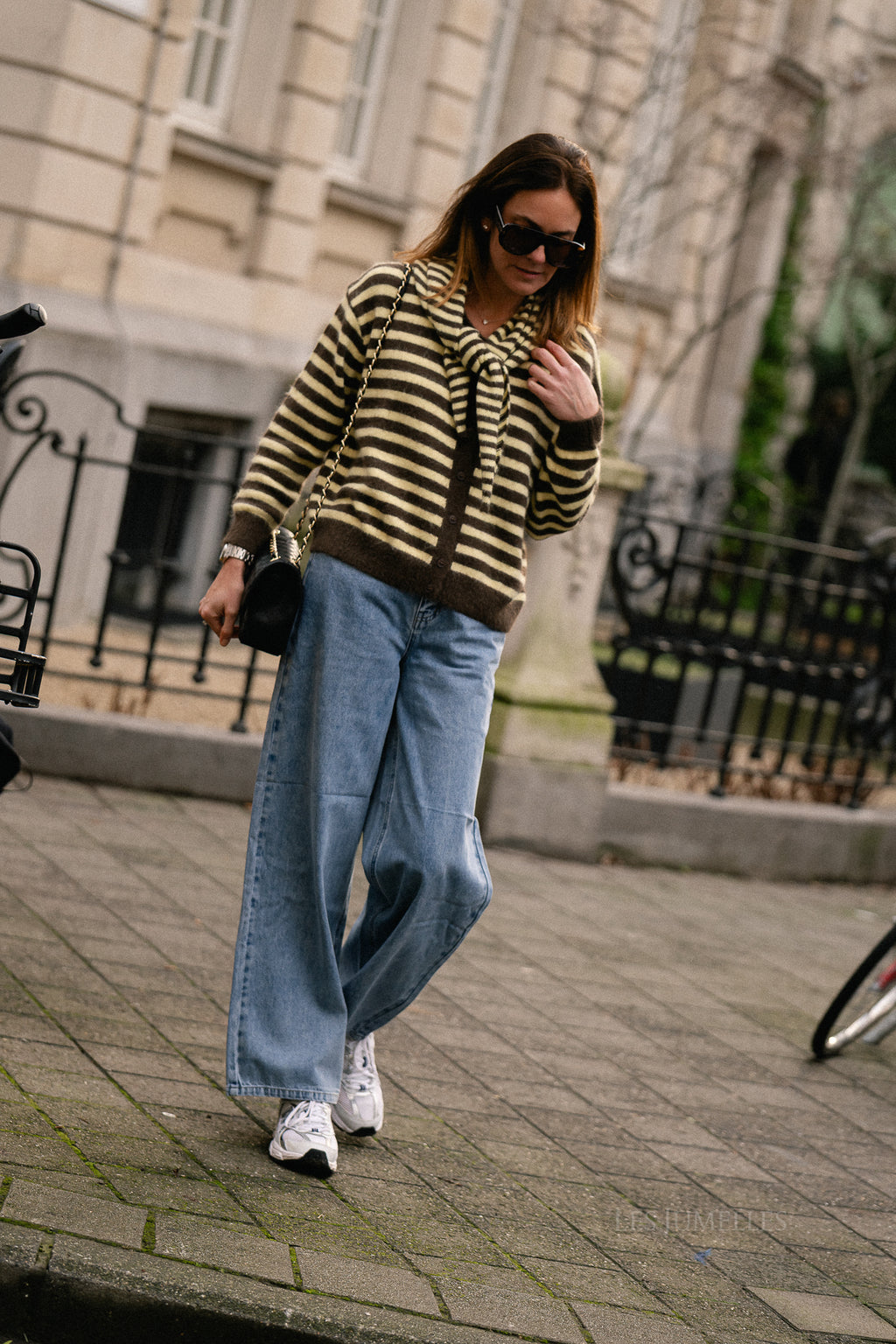 OBJLuca MW wide loose jeans light blue denim