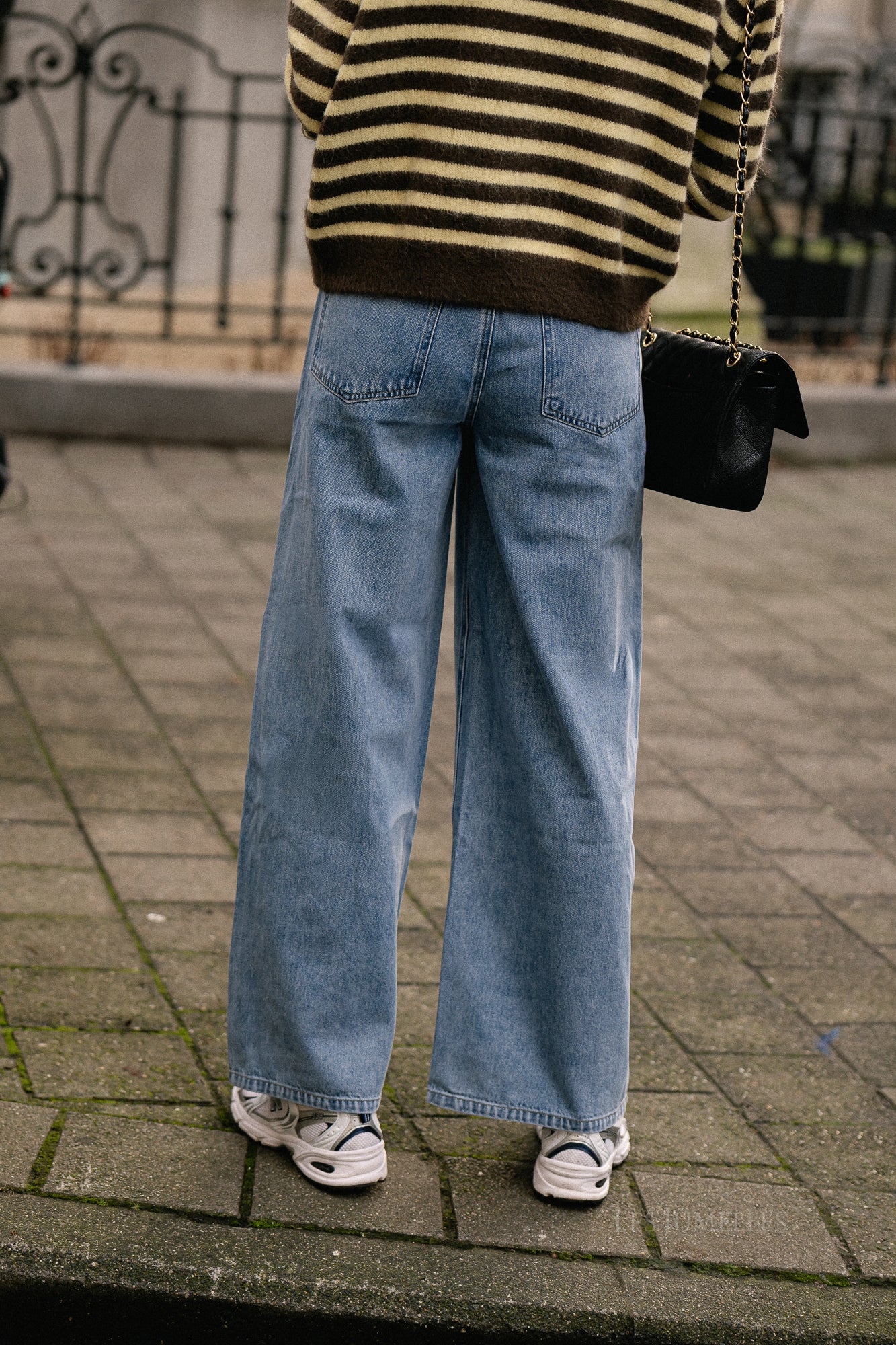 OBJLuca MW wide loose jeans light blue denim