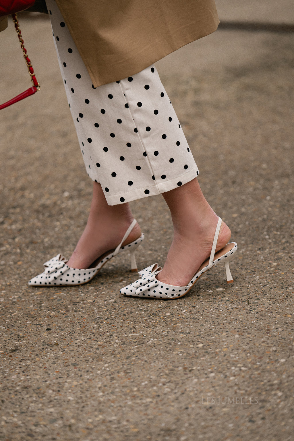 Cleo Slingback-Pumps mit Polka-Dot-Muster