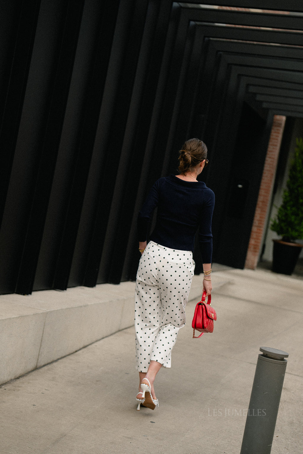 Flavie polka dot pants white