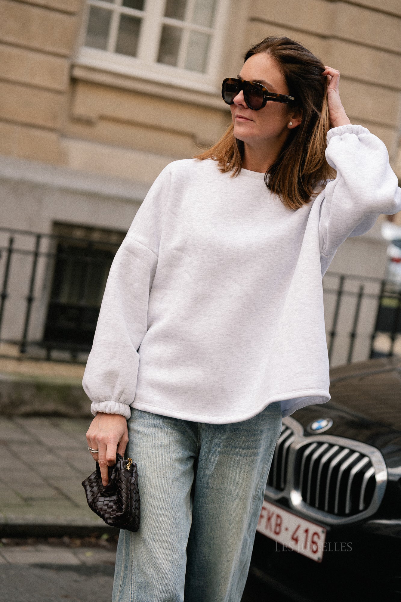 ORIGINAL 'Mommy' sweater roze/lichtgrijs