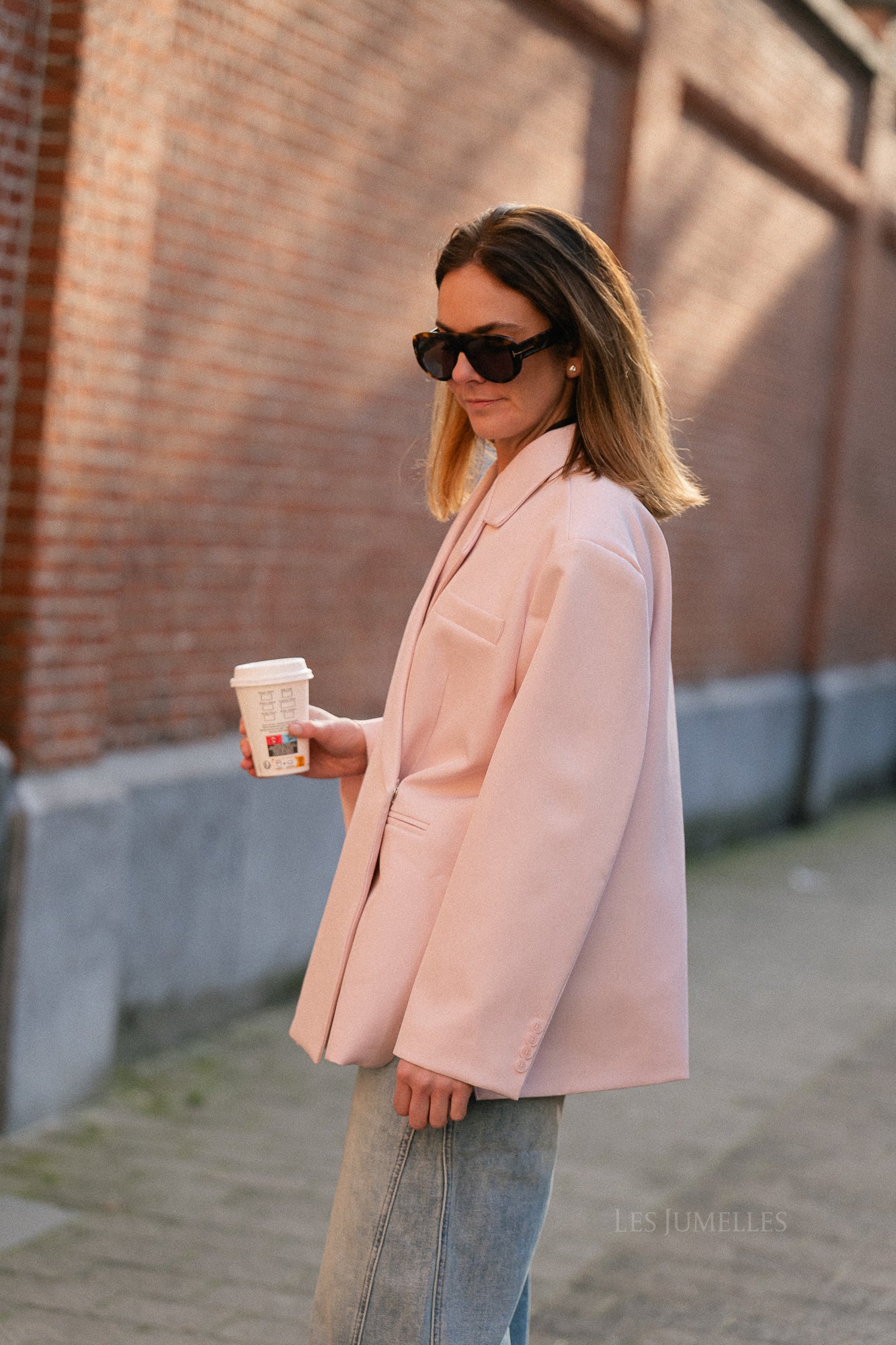 Chloe Oversized-Blazer Perlmutt-Blush