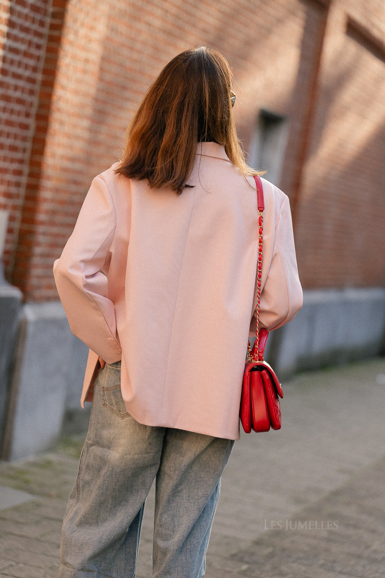 Chloe Oversized-Blazer Perlmutt-Blush