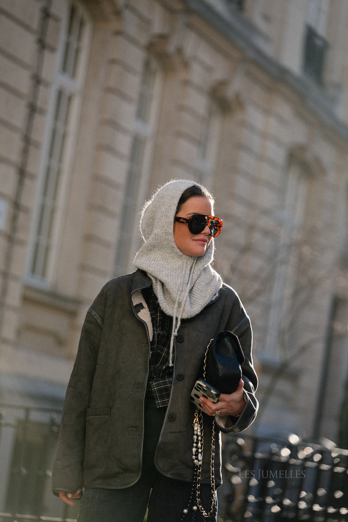 Marie balaclava grey