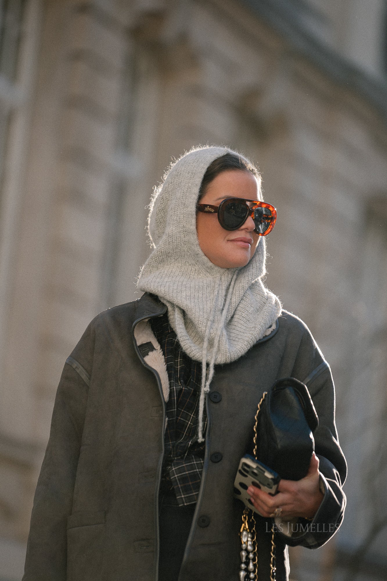 Marie balaclava grey