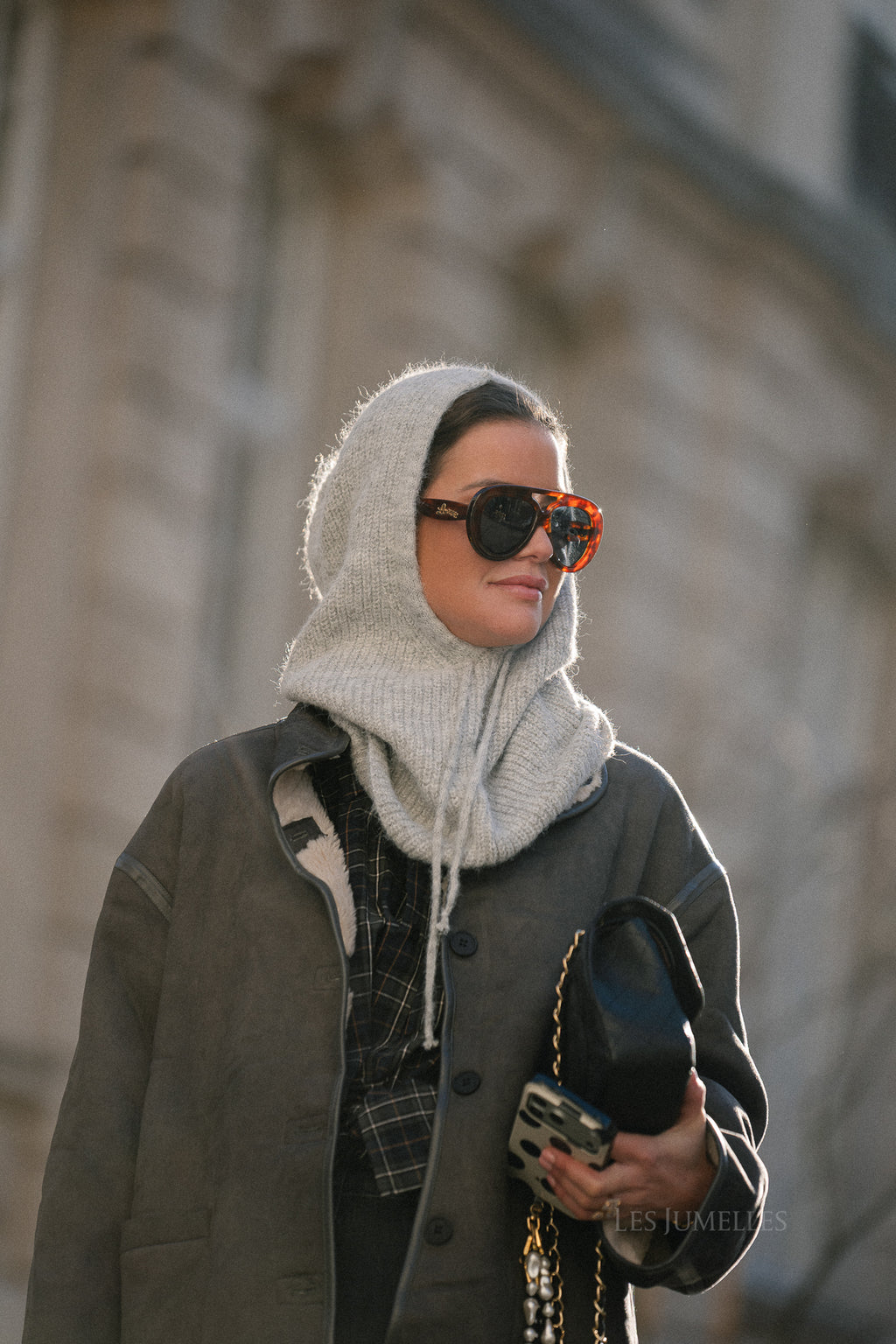 Marie balaclava grey