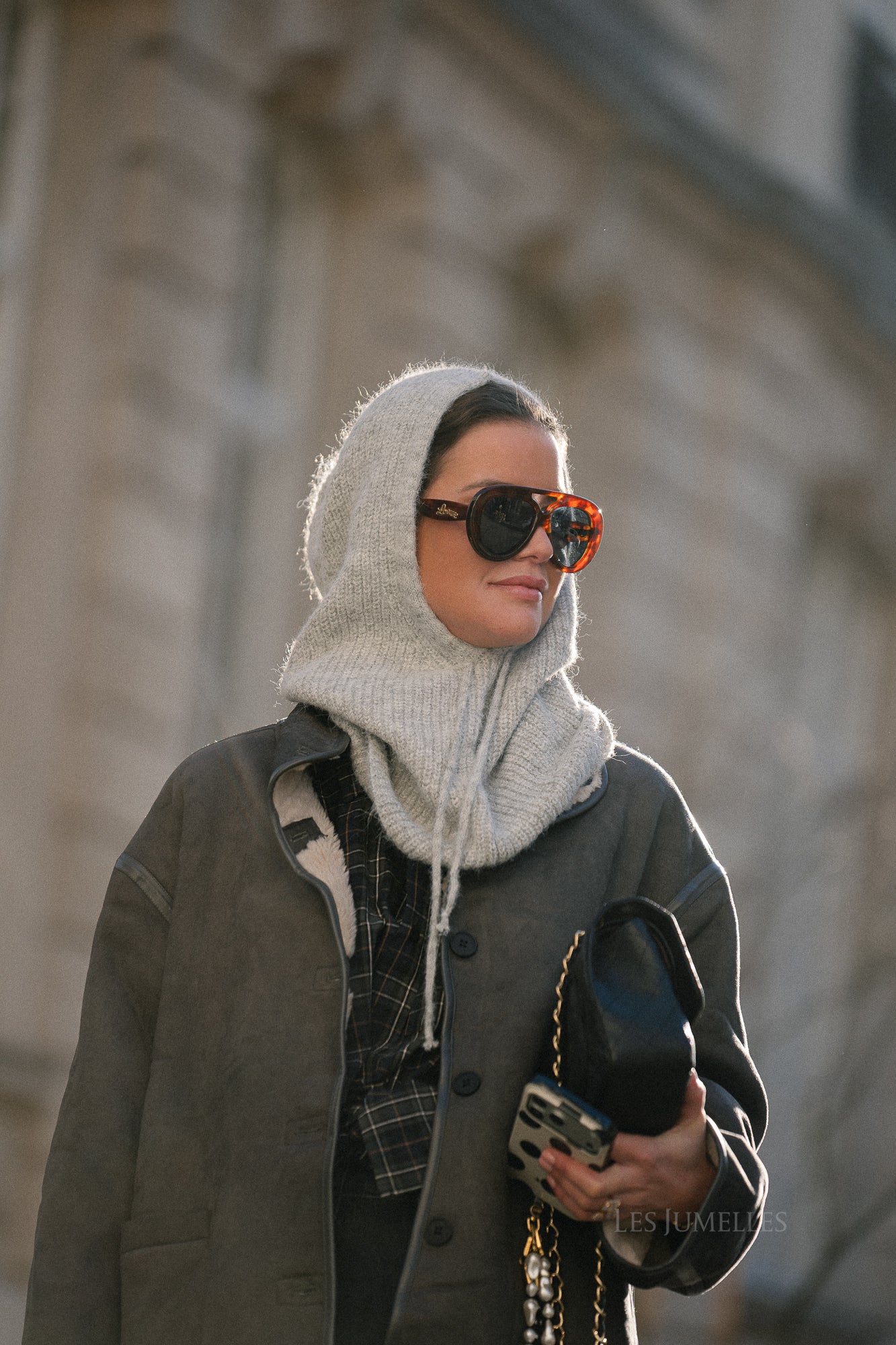 Marie balaclava grey