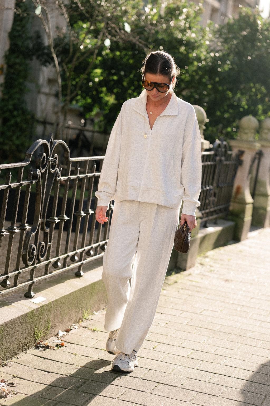 Delphine sweatpants light grey melange