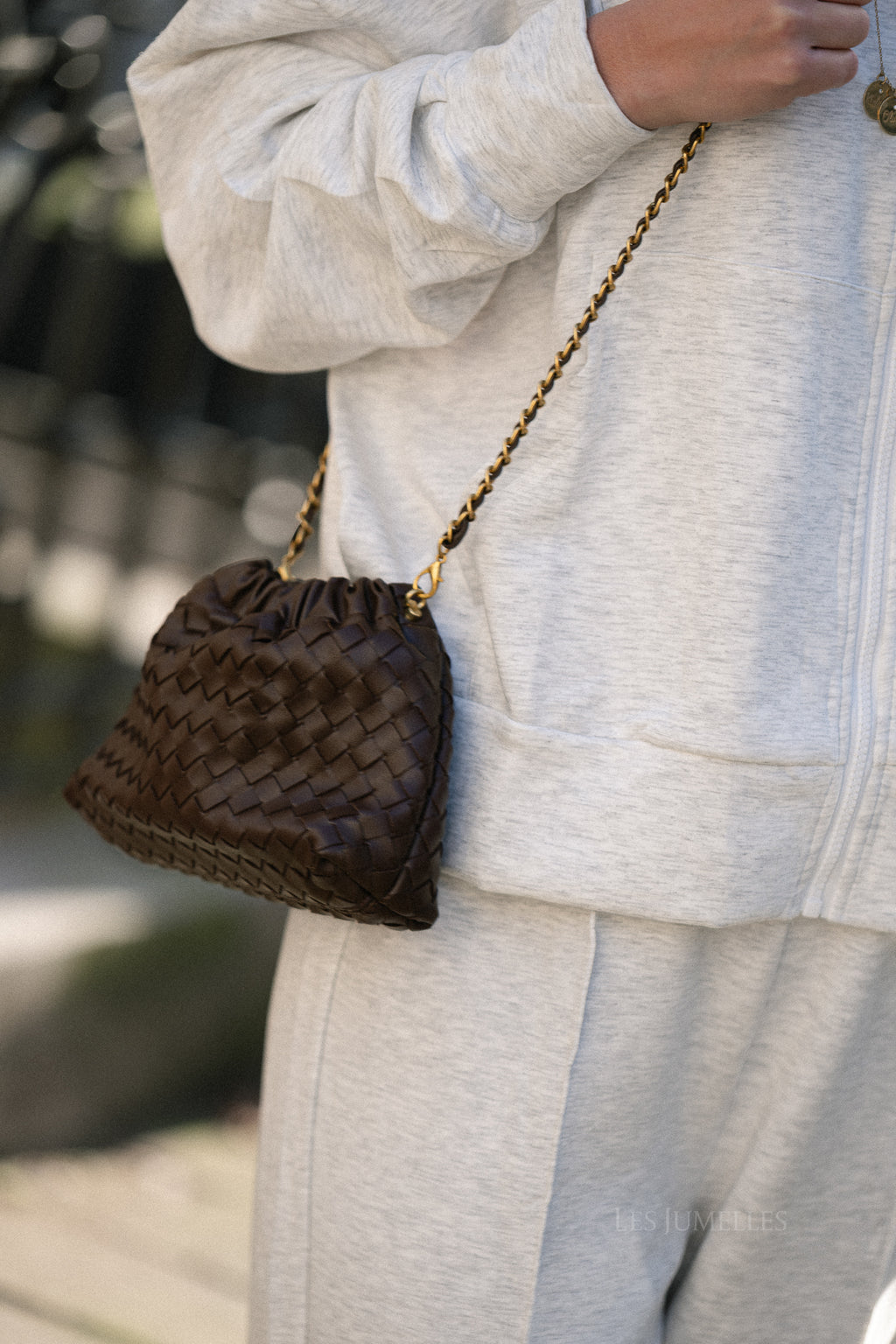 Auren Geflochtene Ketten-Tasche Hot Chocolate