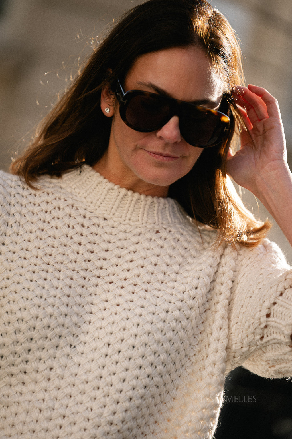 Pull Celeste SS tricoté écru