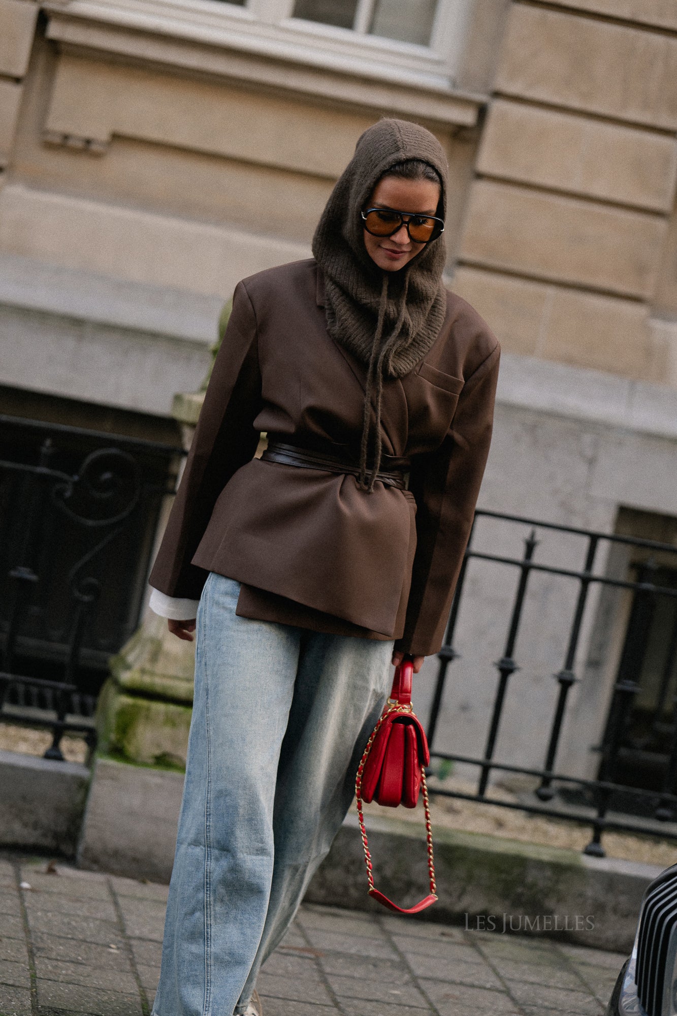 Chloe Oversized-Blazer in Braun