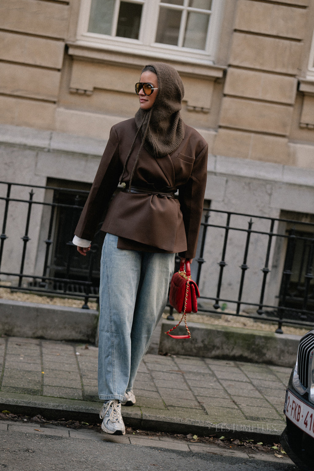 Chloe Oversized-Blazer in Braun