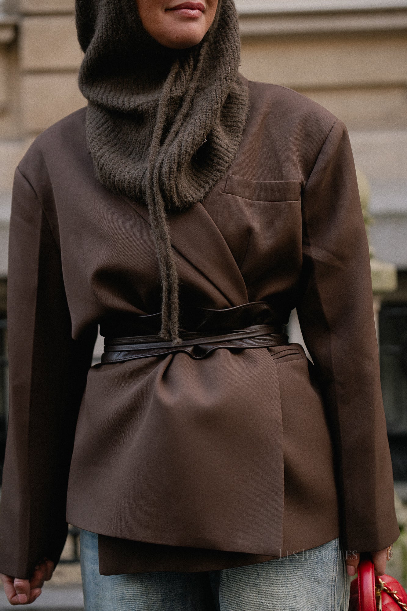 Chloe Oversized-Blazer in Braun