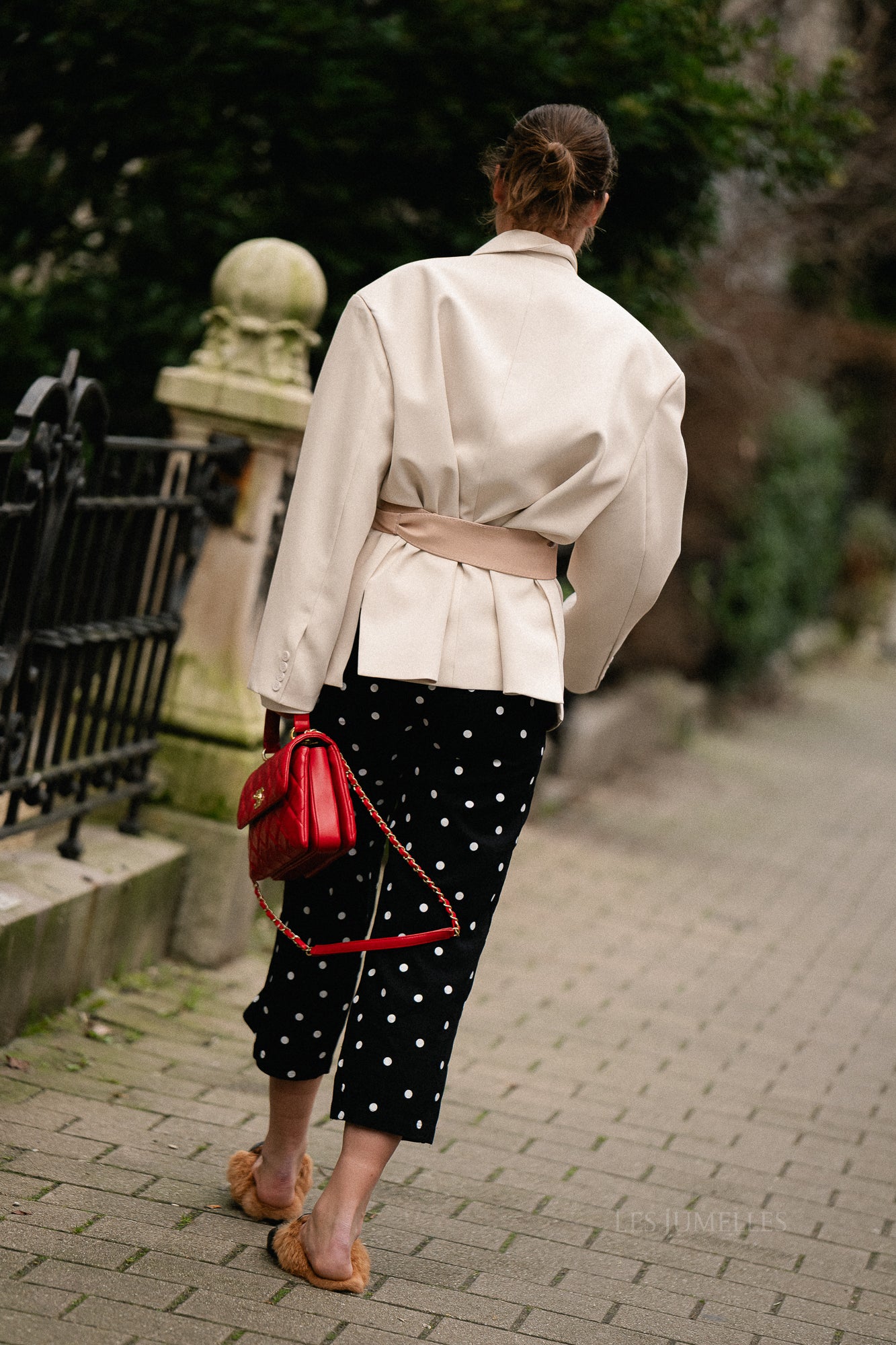 Hélène polka dot pants black