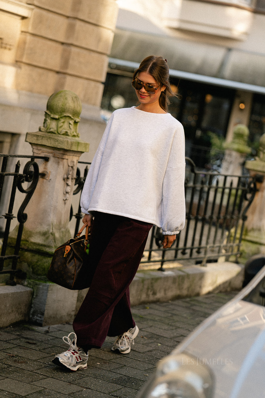 "APRES SKI" sweater light grey/burgundy