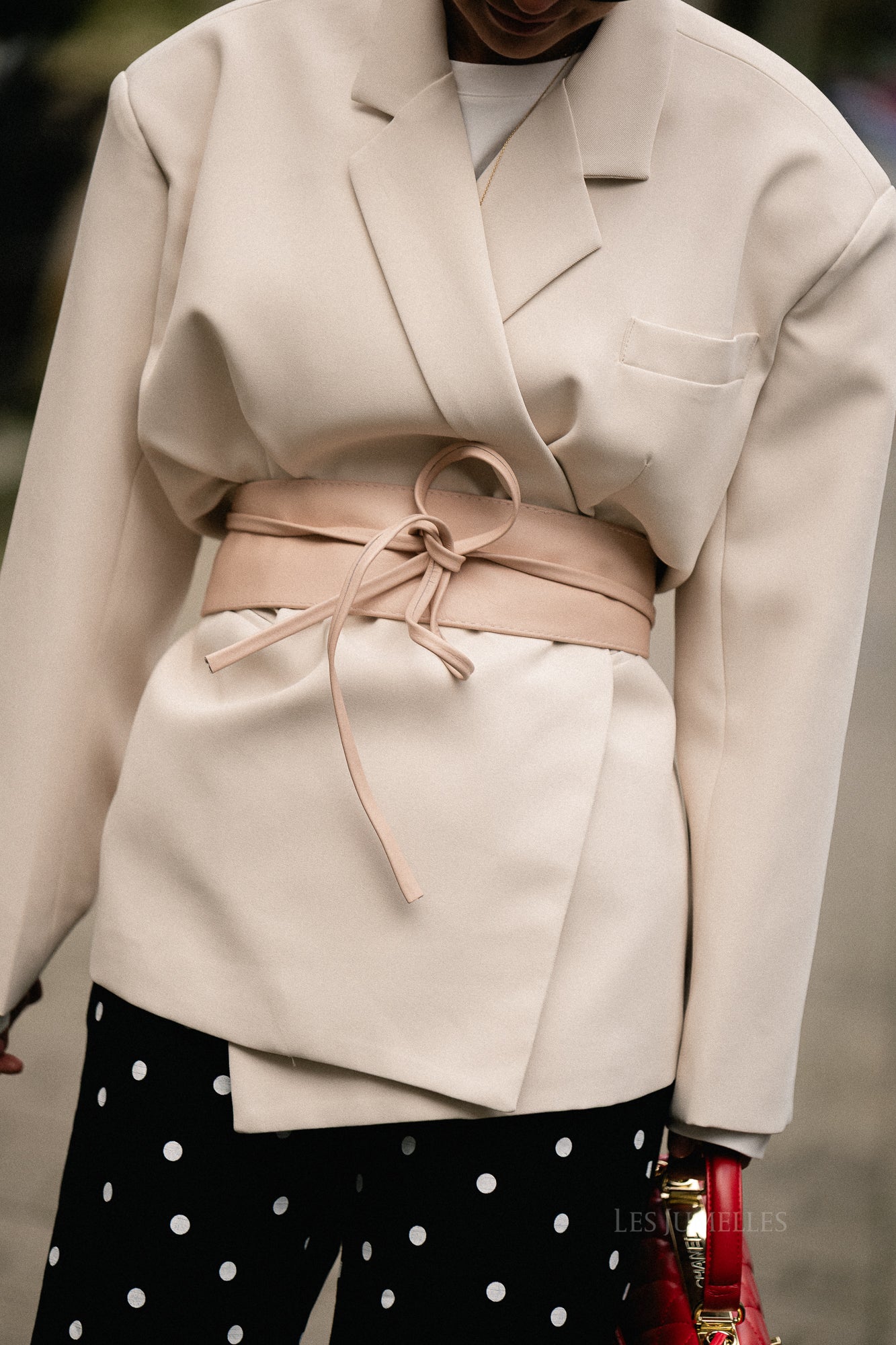 Chloe oversized blazer eggshell