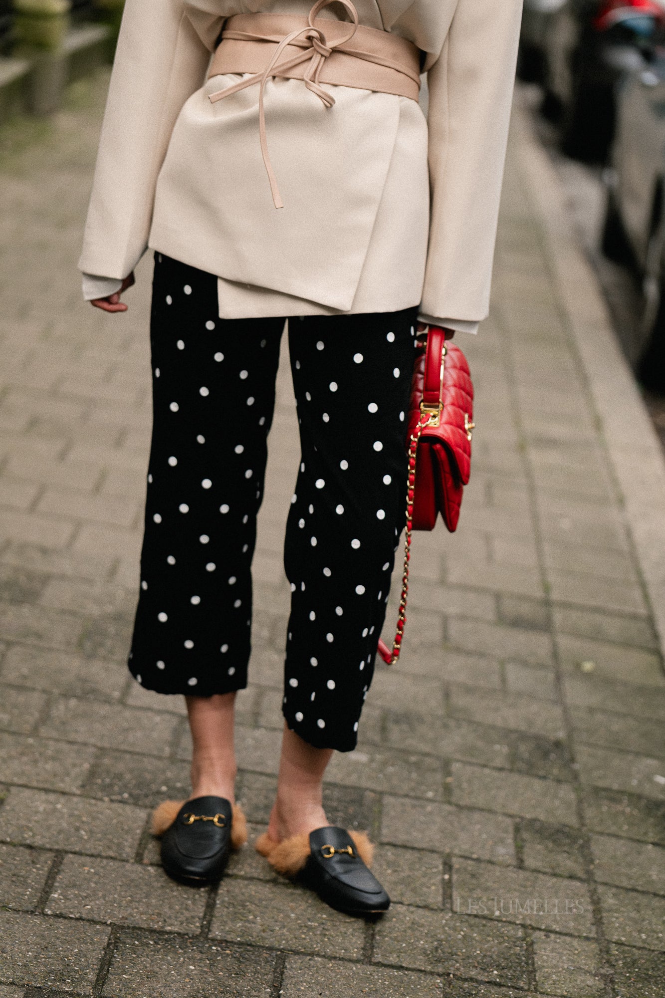 Hélène polka dot pants black