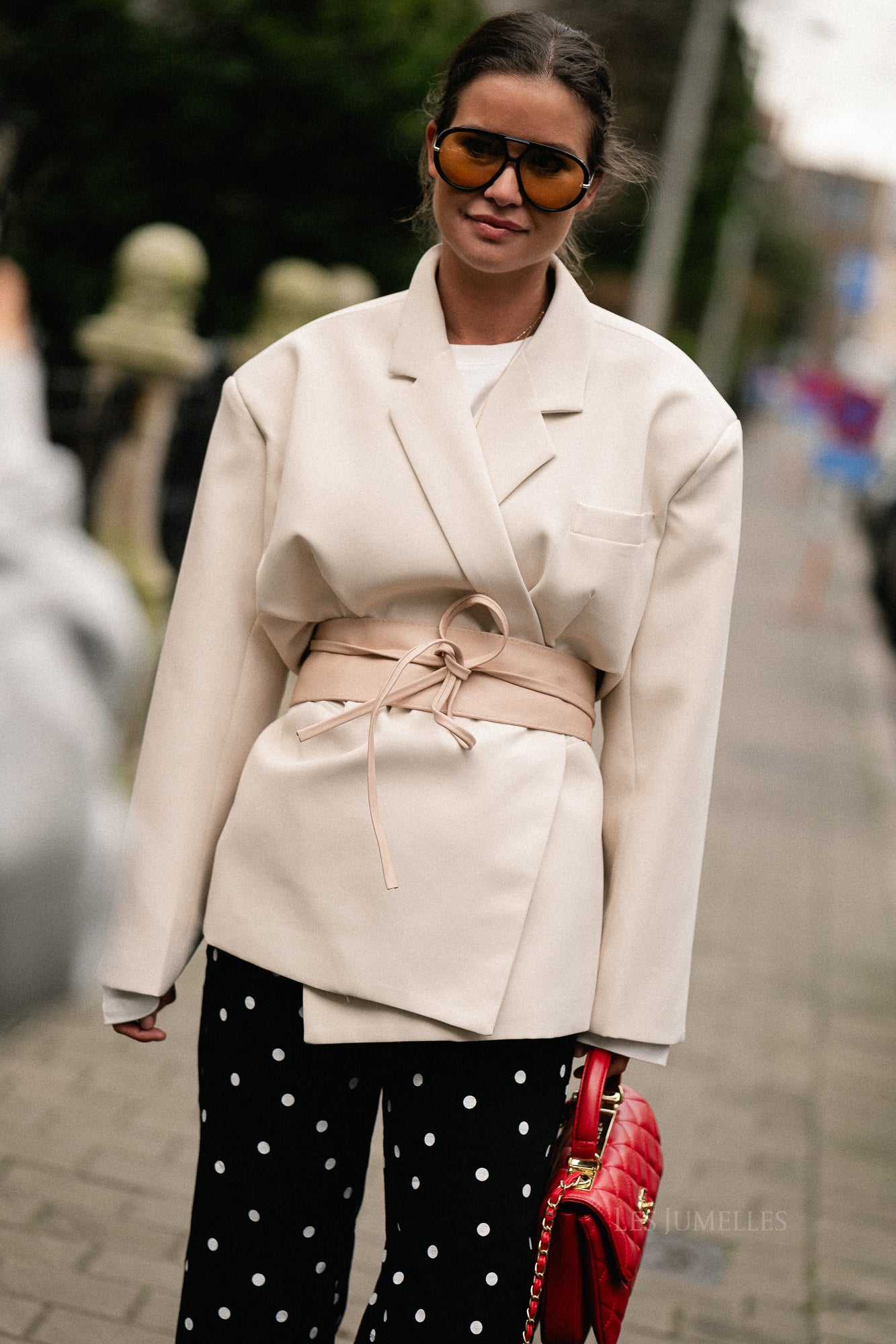 Chloe oversized blazer eggshell