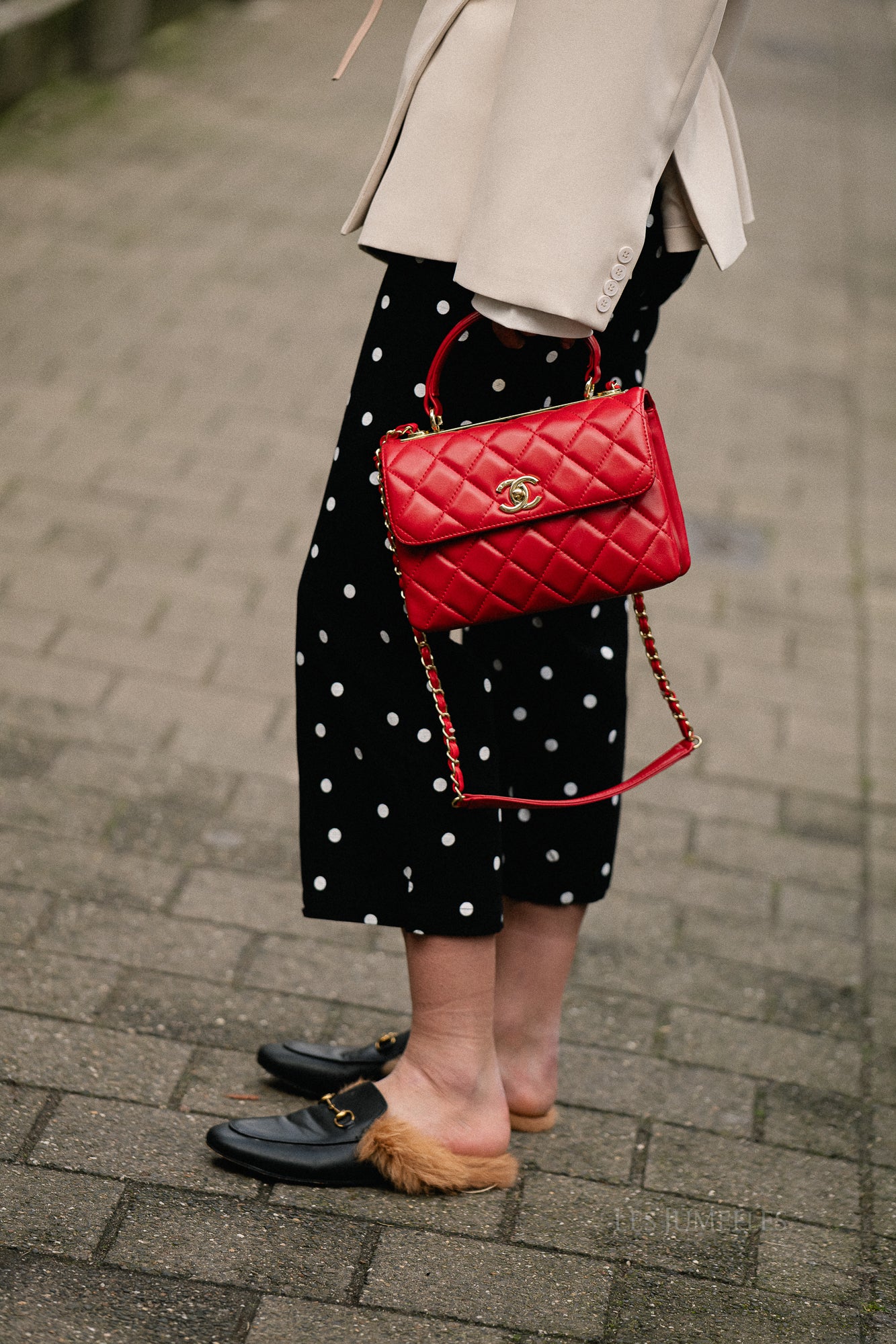 Hélène polka dot pants black