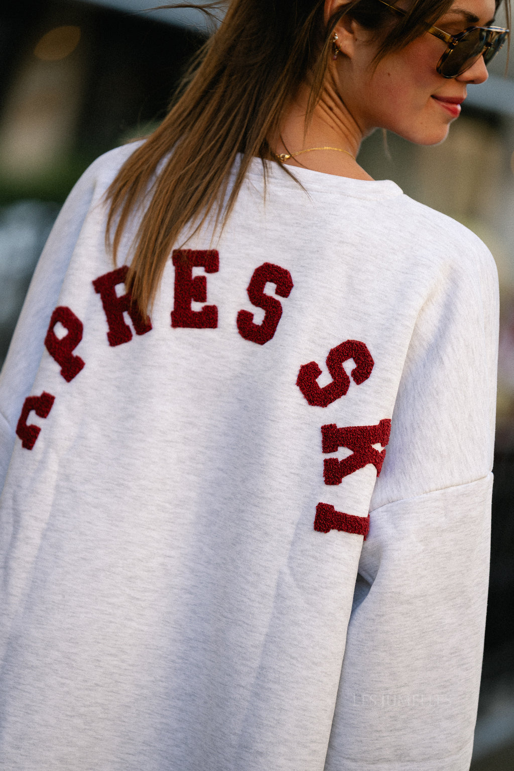"APRES SKI" sweater light grey/burgundy