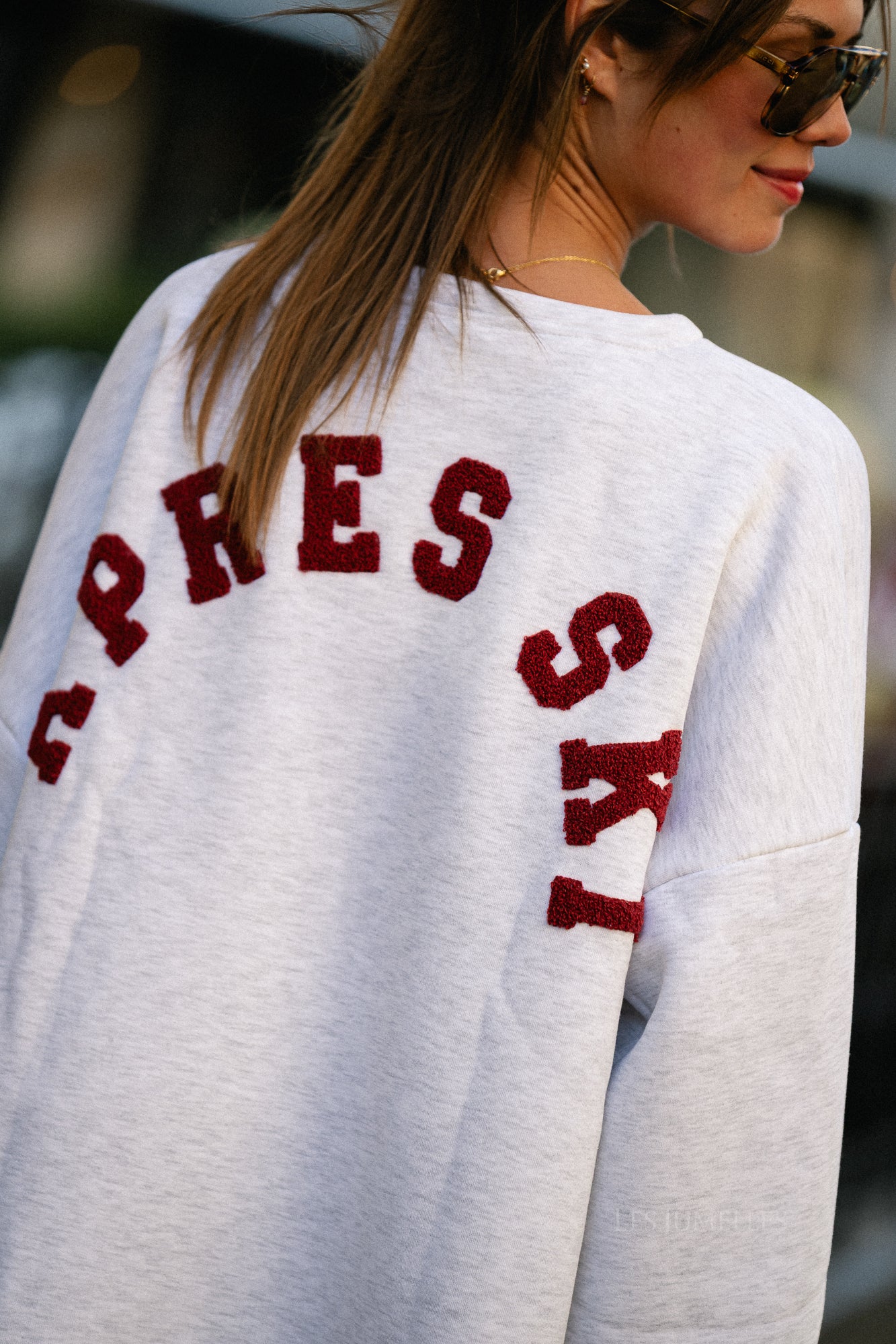 "APRES SKI" sweater light grey/burgundy