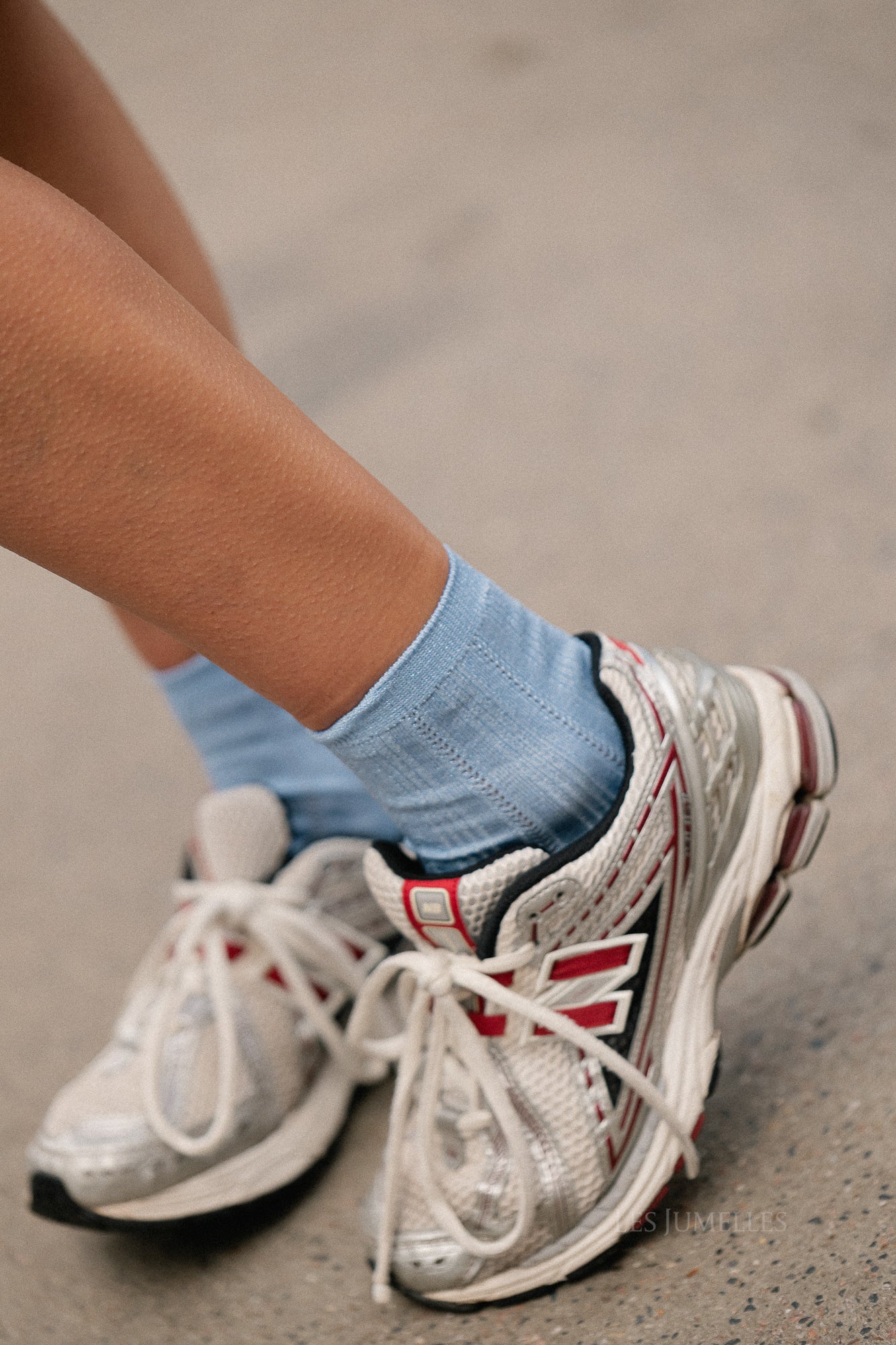 Chaussettes à paillettes Drake bleu clair