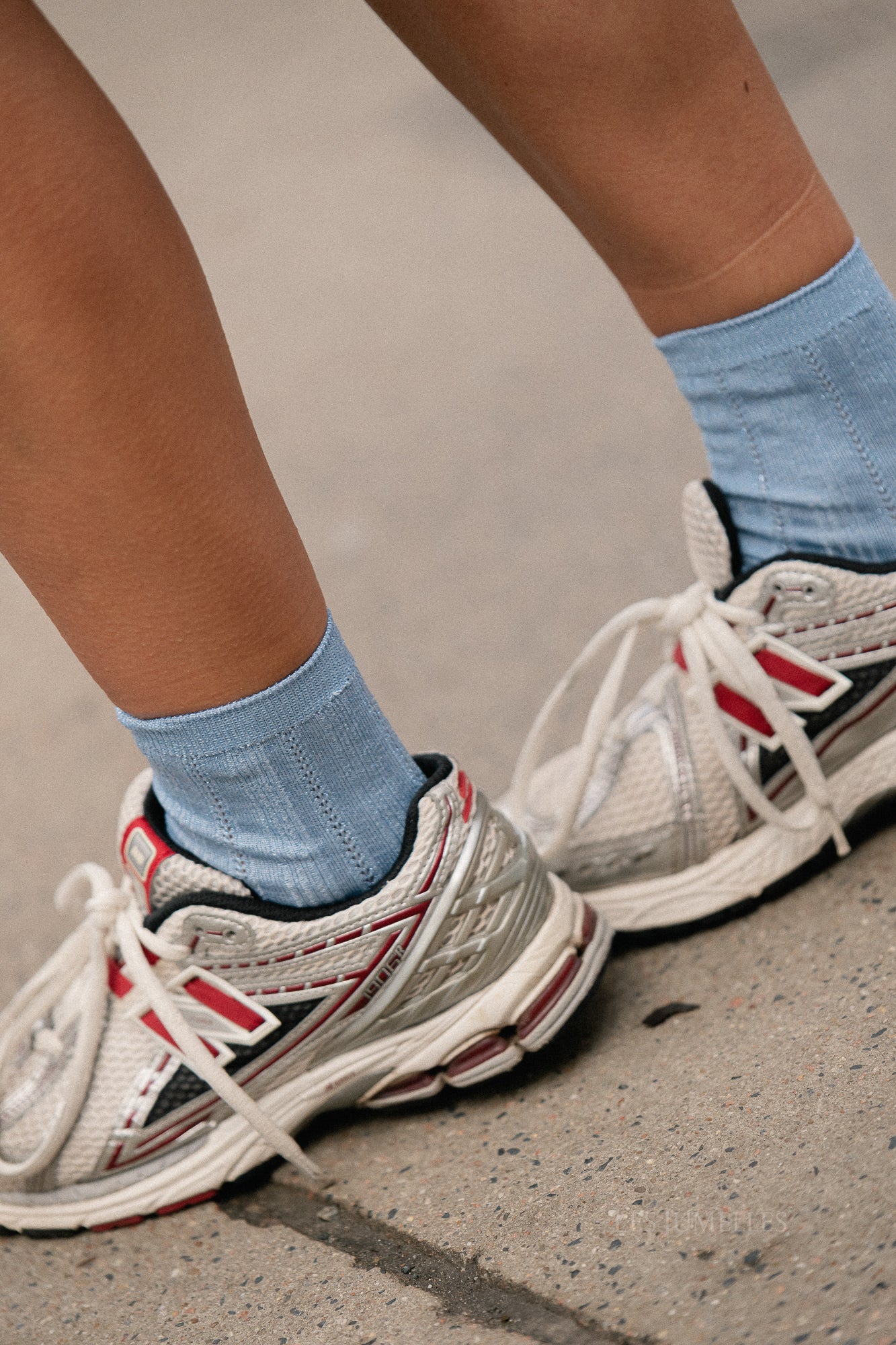 Chaussettes à paillettes Drake bleu clair