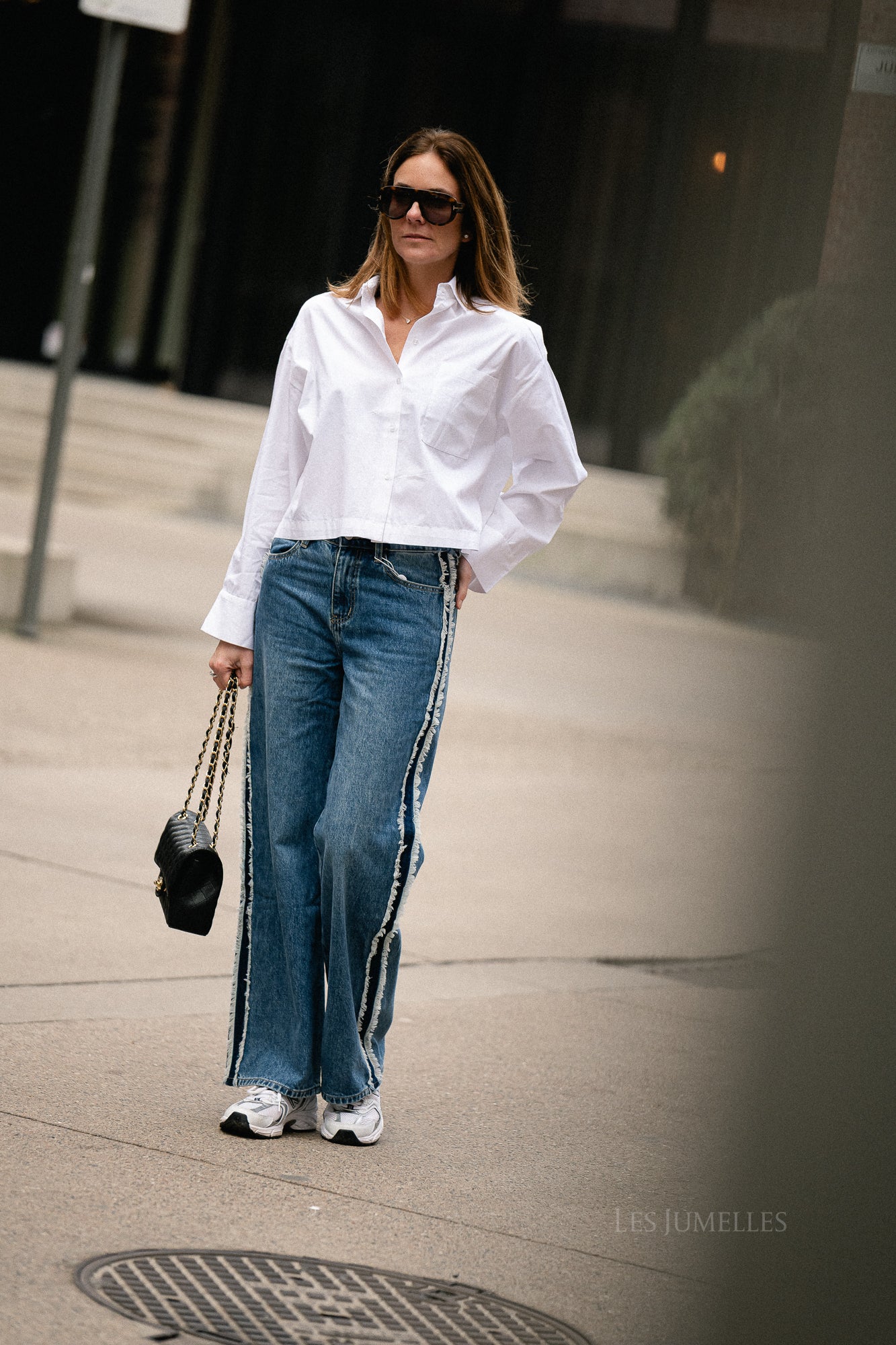 SLFAstha LS Cropped Boxy Shirt in Weiß