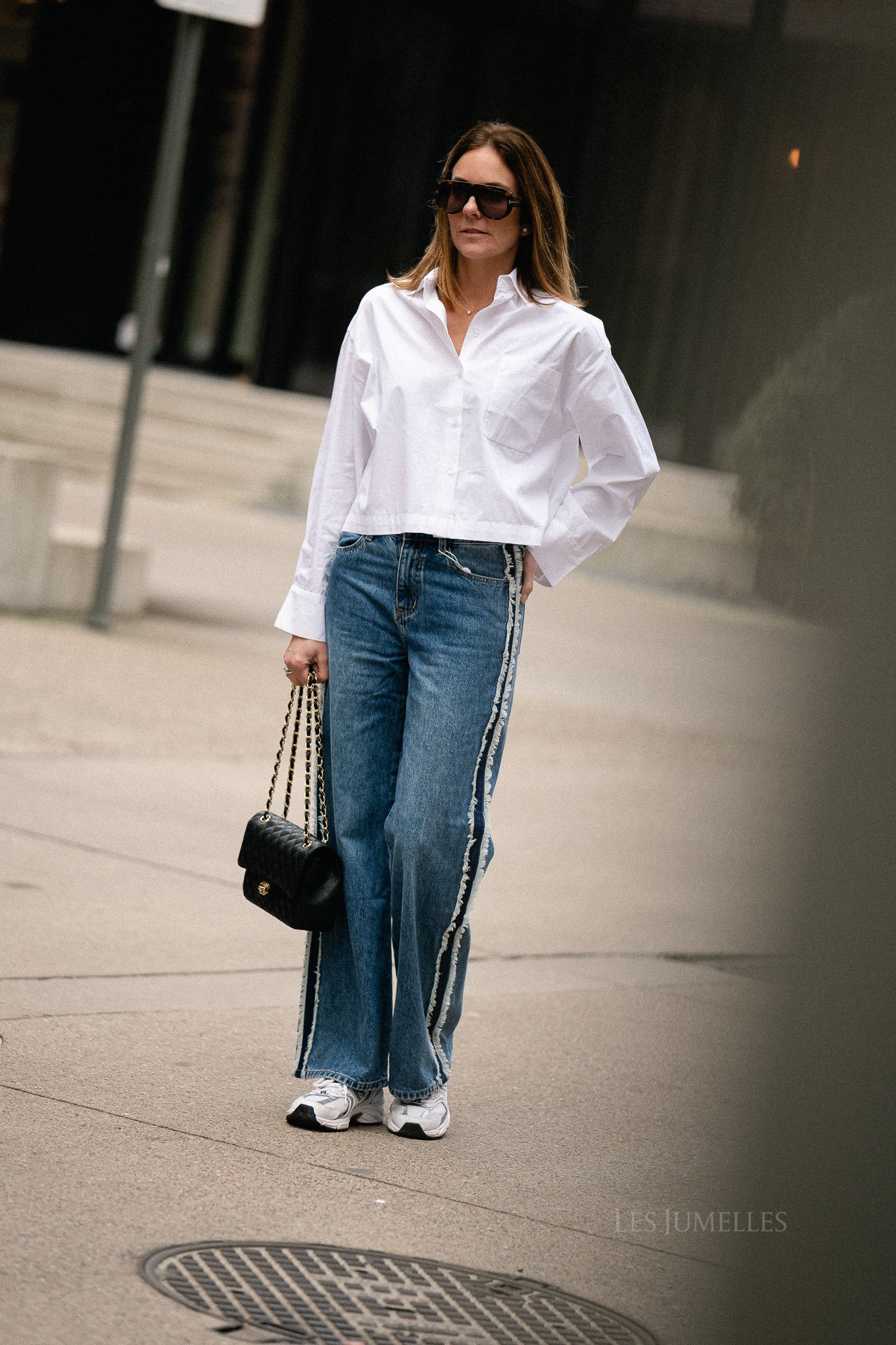 SLFAstha LS Cropped Boxy Shirt in Weiß