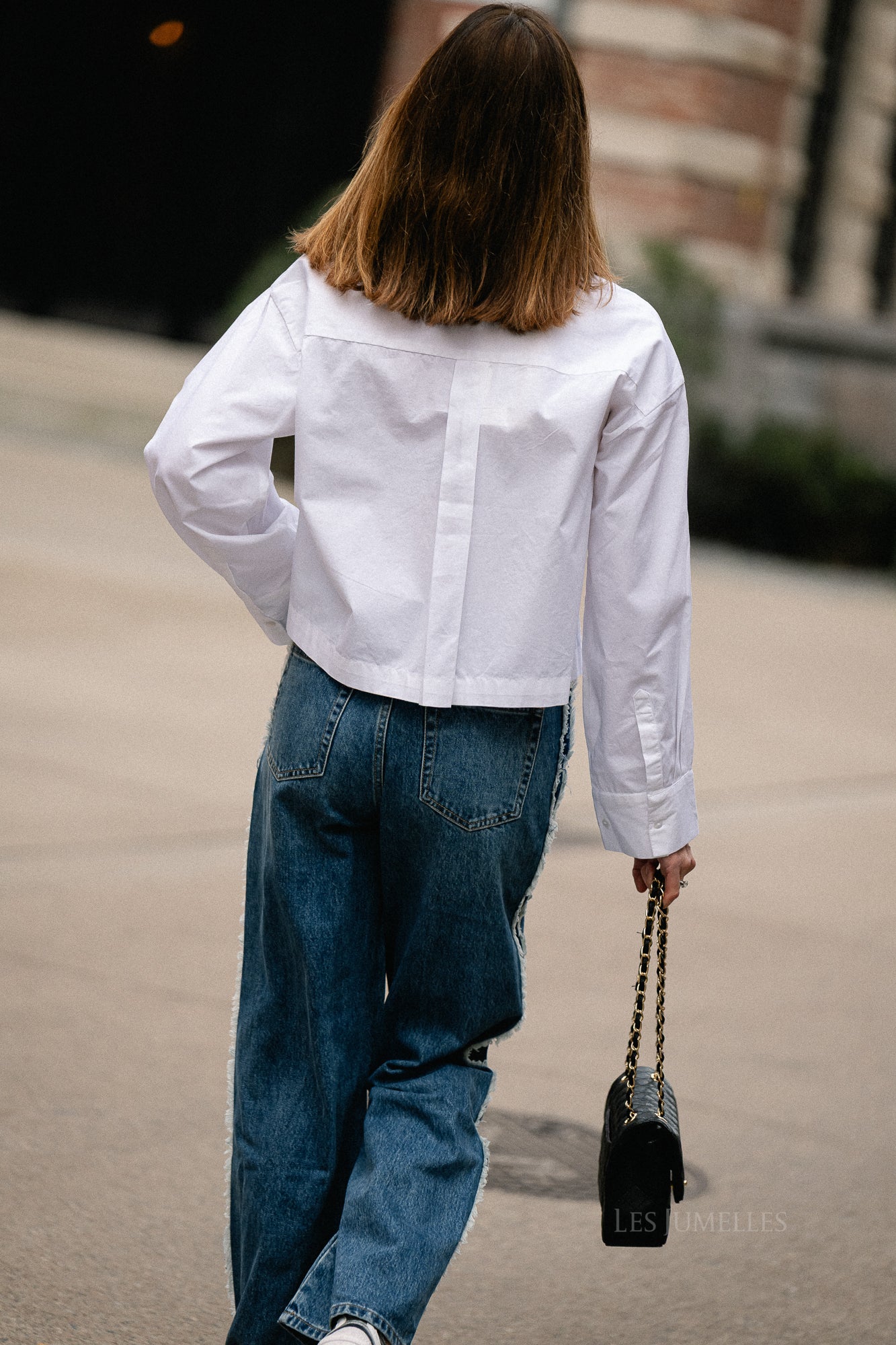 SLFAstha LS Cropped Boxy Shirt in Weiß