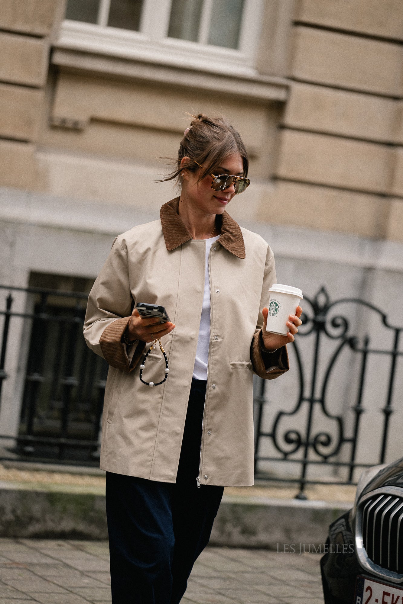 YASAnca Langarm-Parka Jacke Beige