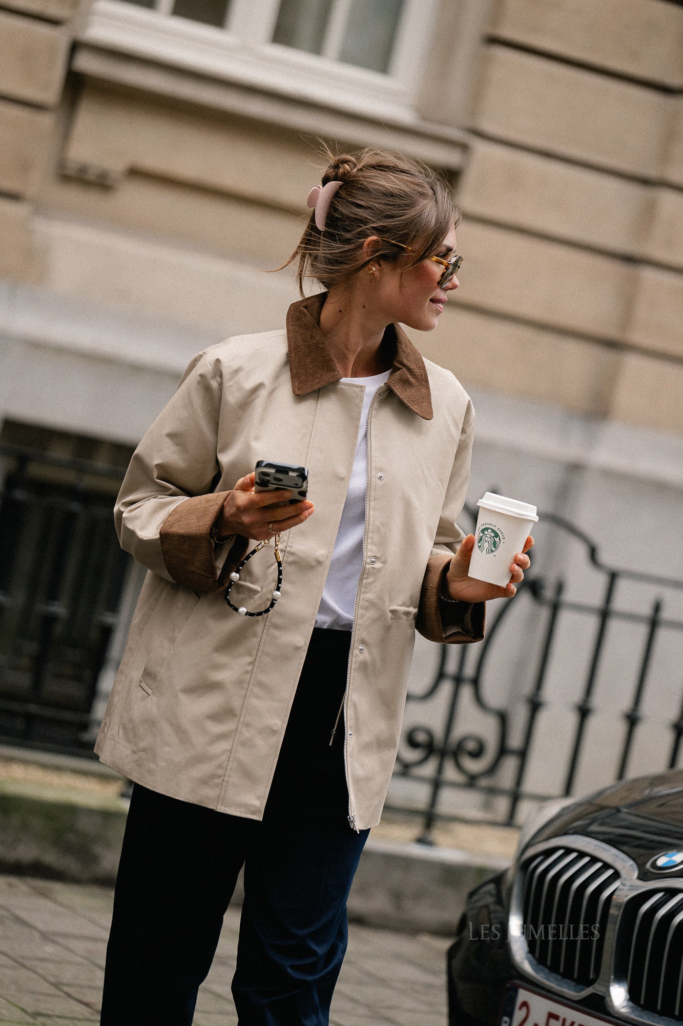 YASAnca Langarm-Parka Jacke Beige